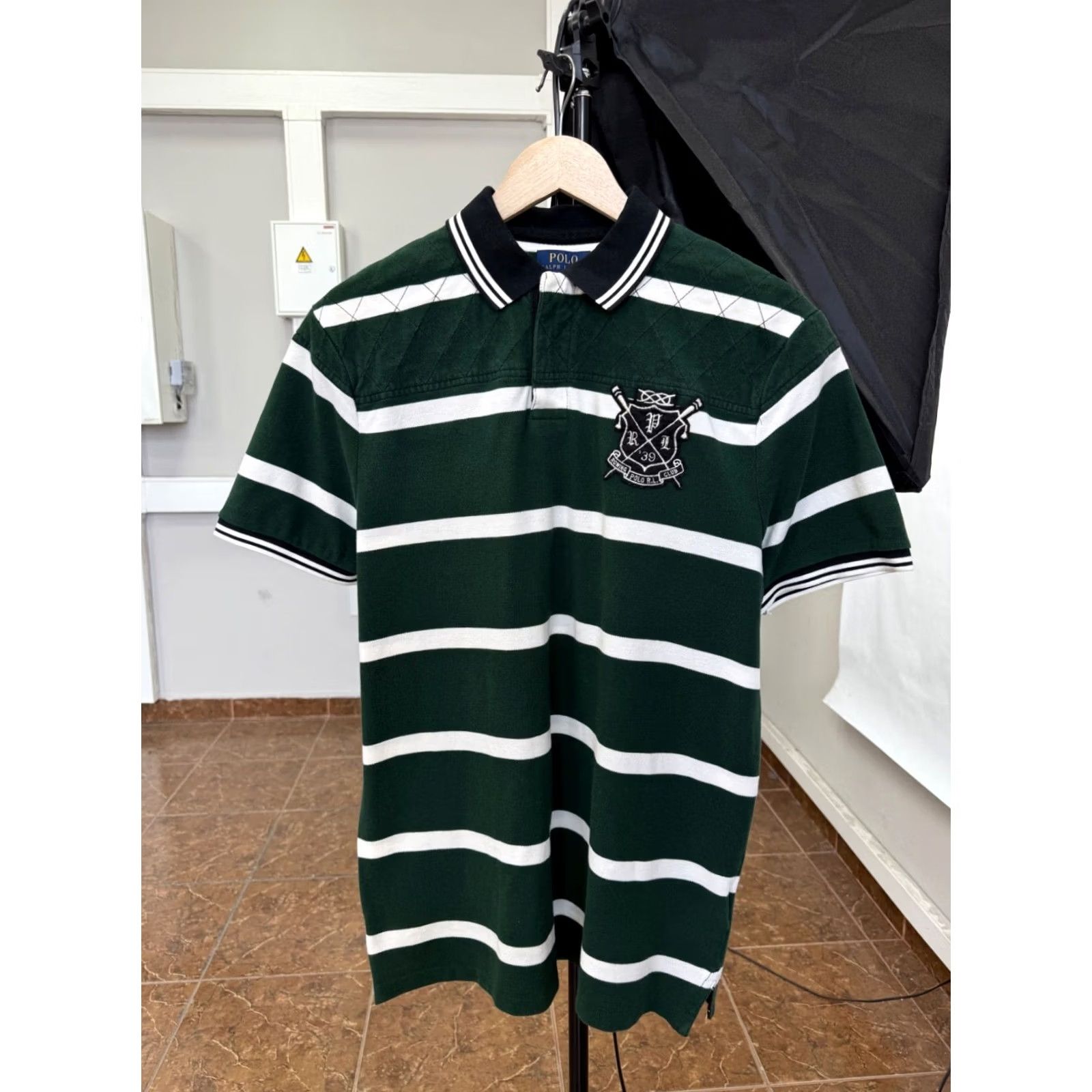 Ralph Lauren 🇺🇸 Polo Ralph Lauren Rowing Club Custom Slim Fit Shirt size L Green - Excellent Condition Size US L / EU 52-54 / 3 - 2 Thumbnail