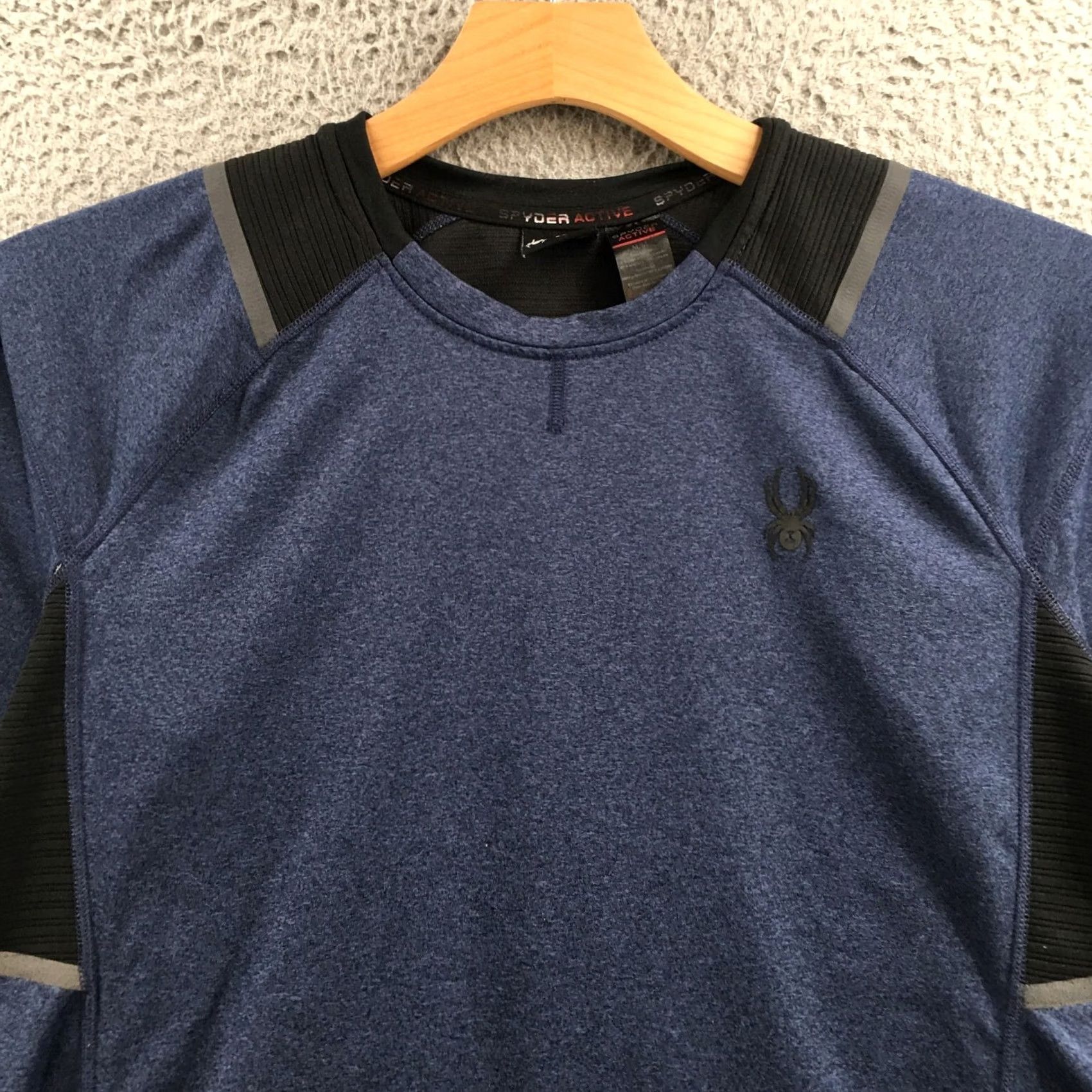 Spyder Spyder Active Sweatshirt Mens Medium Blue Black Crew Neck Long Sleeve Pullover Size US M / EU 48-50 / 2 - 2 Thumbnail