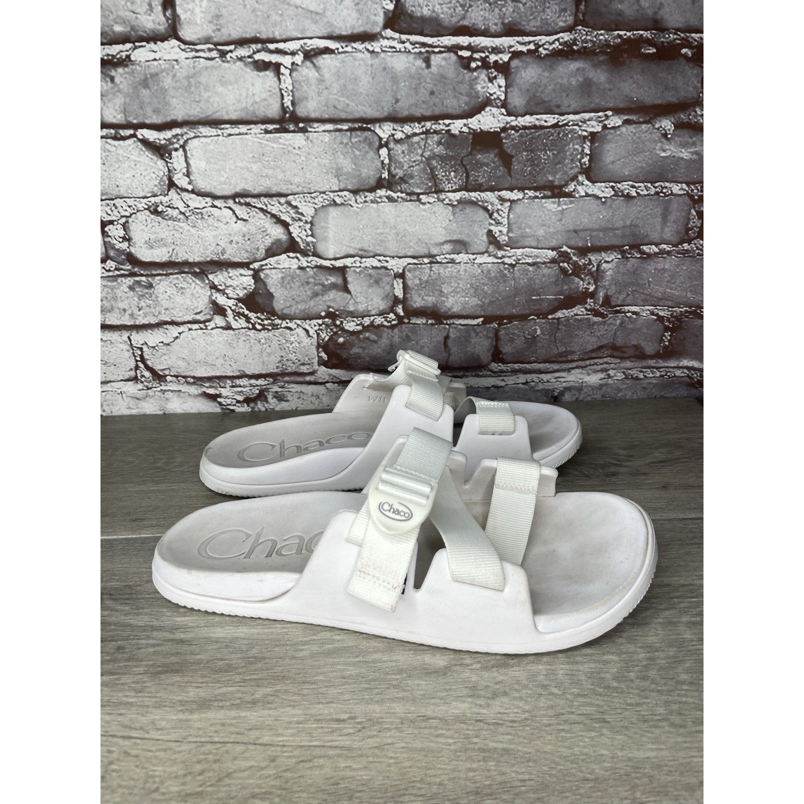 Chaco Chaco Chillo White Textile Synthetic Straps Slides Sandals W Size US 11 / IT 41 - 3 Thumbnail
