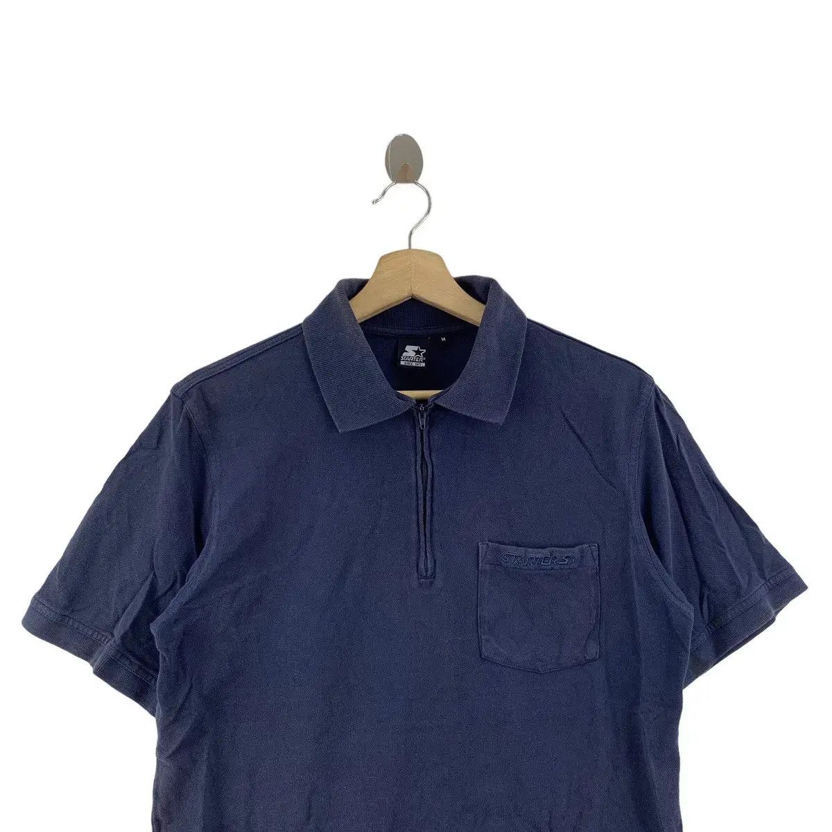 NBA × Starter × Vintage Vintage STARTER NBA Sport Athletic Navy Polo Tee Shirt Size US M / EU 48-50 / 2 - 2 Thumbnail