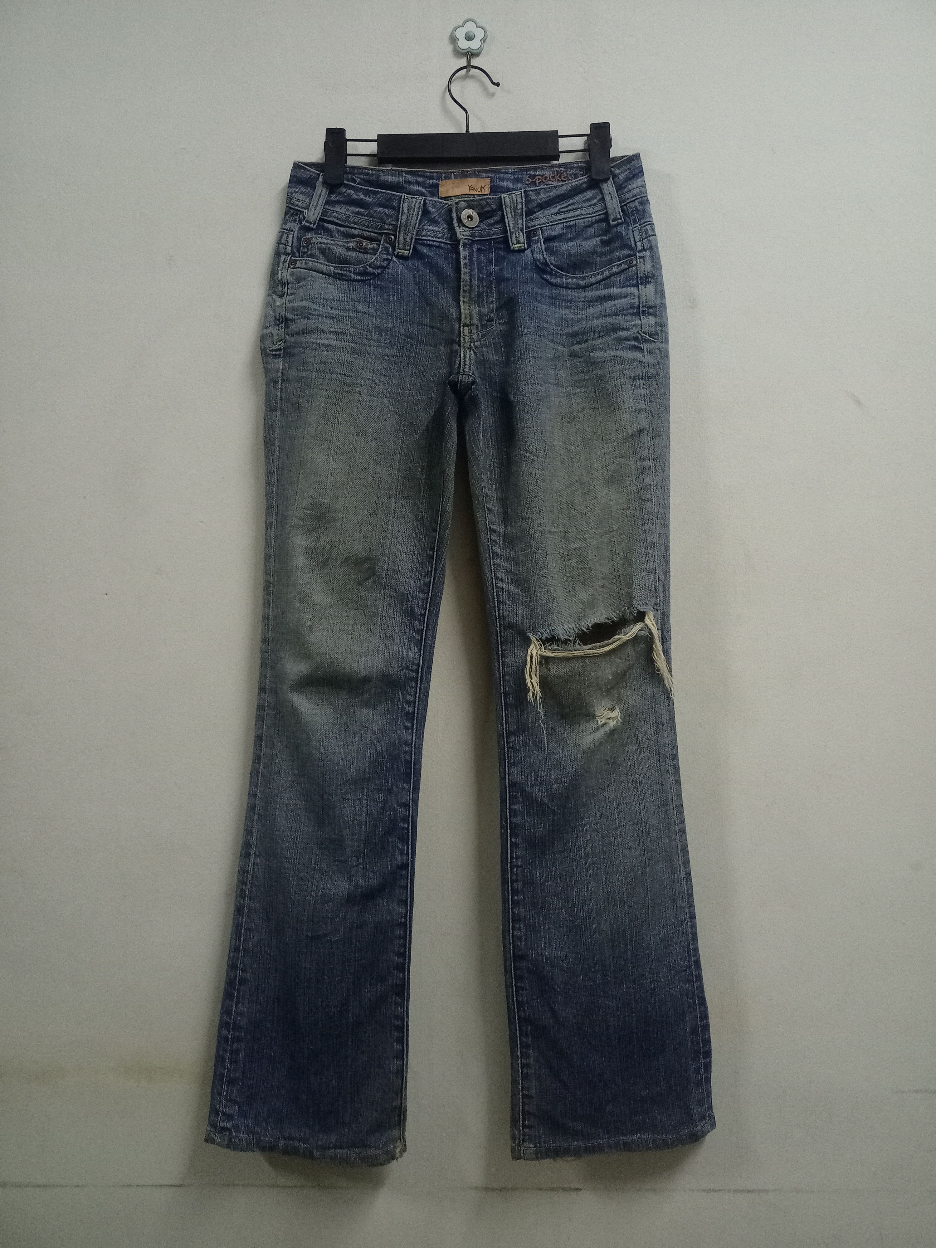 Japanese Brand Vintage Japanese Brand Distressed Style Flare Jeans Size 28" / US 6 / IT 42 - 1 Thumbnail