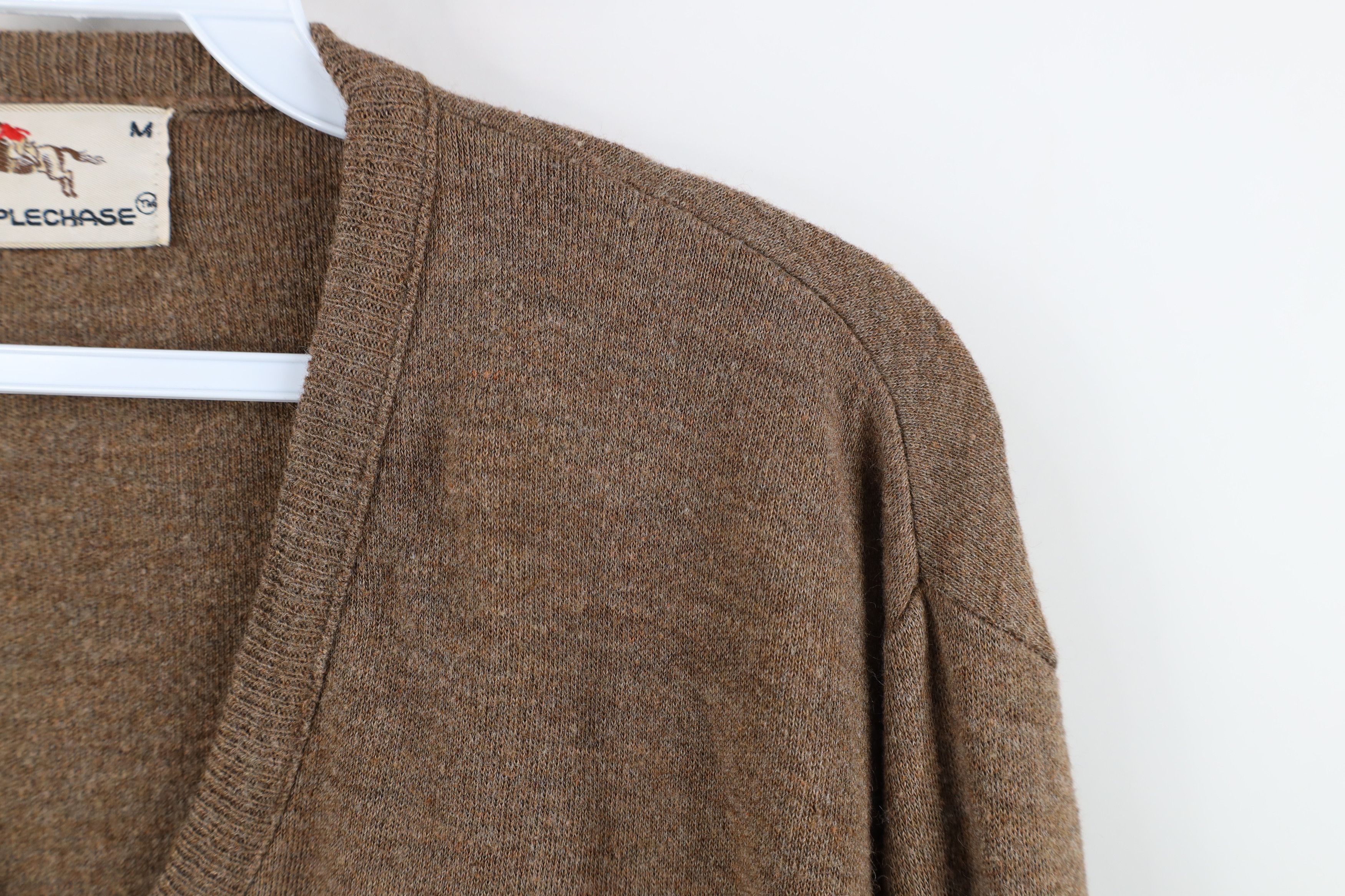 Vintage Vintage 70s Streetwear Equestrian Knit Sweater Brown USA Size M / US 6-8 / IT 42-44 - 6 Thumbnail