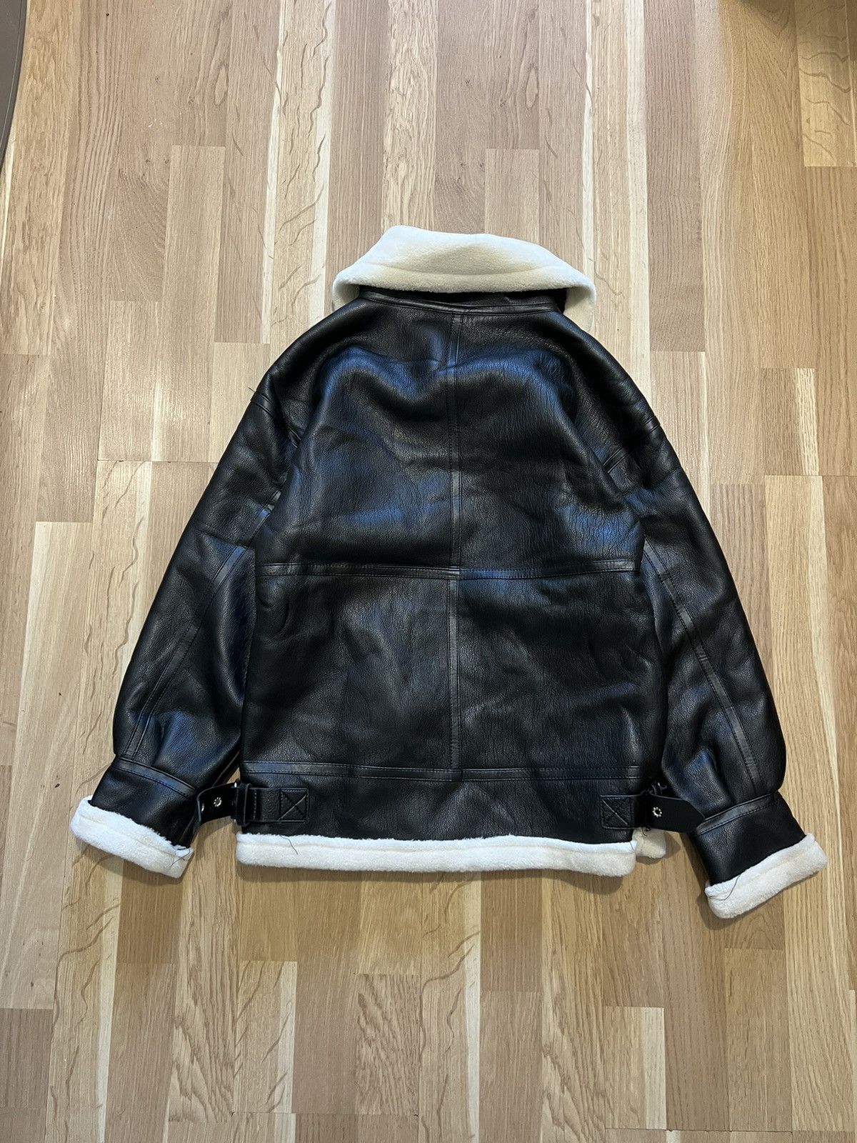 Aviator Nation × Vintage Vintage aviator leather jacket fur avant garde Avirex style Size M / US 6-8 / IT 42-44 - 6 Thumbnail