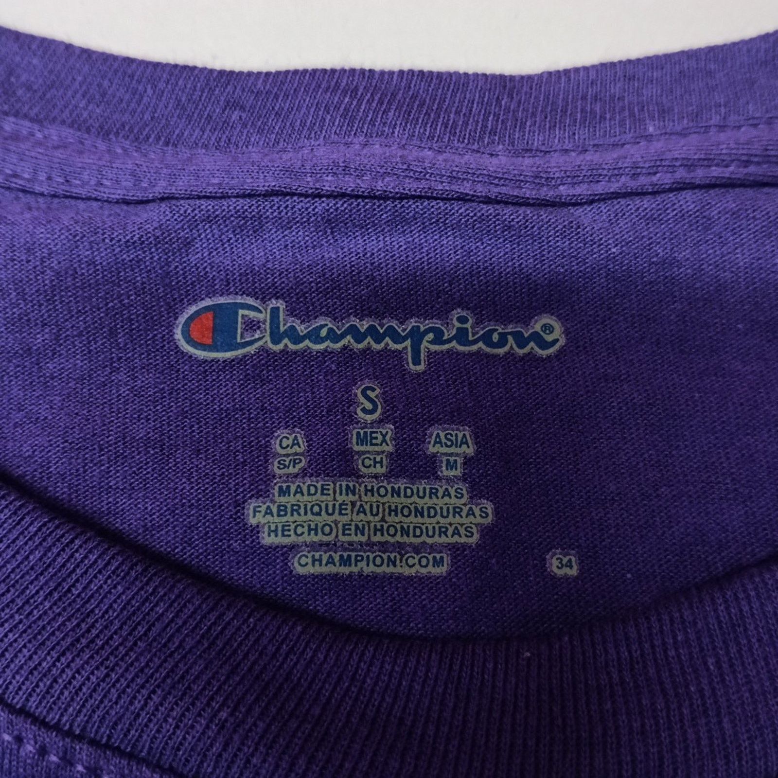 Champion Champion T-Shirt Mens S Purple Embroidered Logo Short Sleeve Size US S / EU 44-46 / 1 - 3 Thumbnail