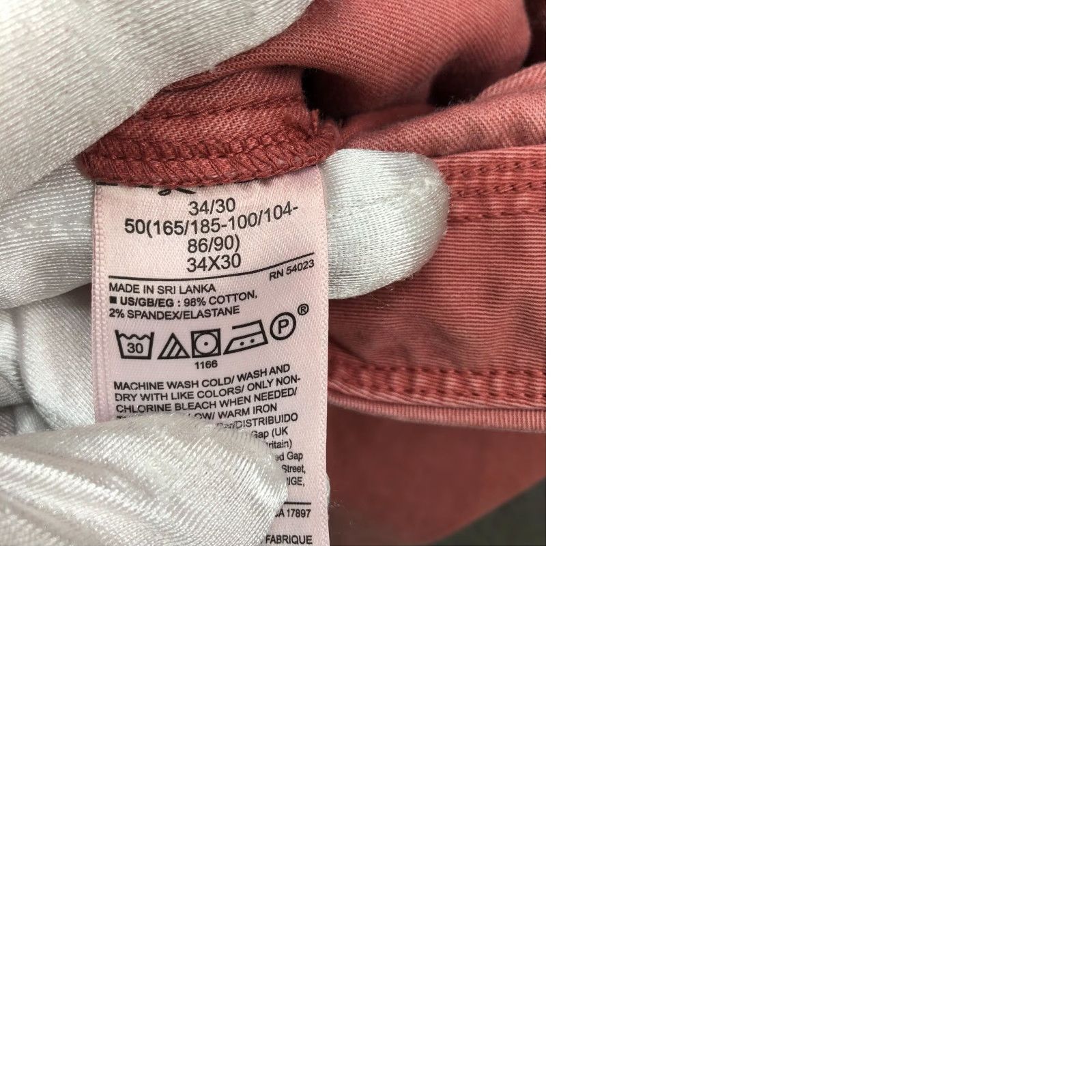 Gap Gap Slim Chino Pants Mens 34x30 Stretch Pink Flat Front Regular Size 34 Cotton Blend Casual Solid Straight Mens Flat Front Chino Pants Gap Vintage No Size US 34 / EU 50 - 9 Thumbnail