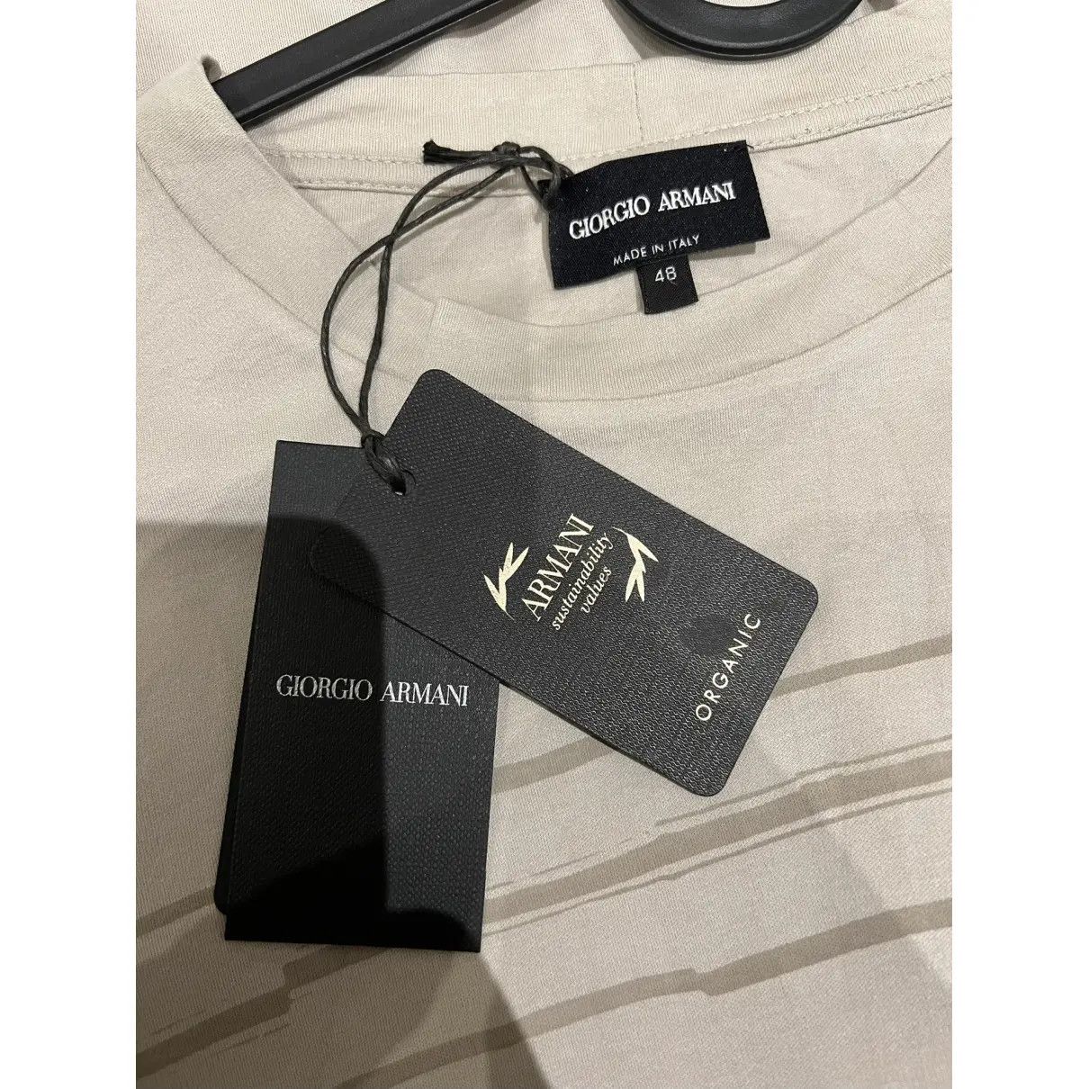 Giorgio Armani GIORGIO ARMANI Cursive brand-print cotton T-shirt Size US XXL / EU 58 / 5 - 7 Thumbnail