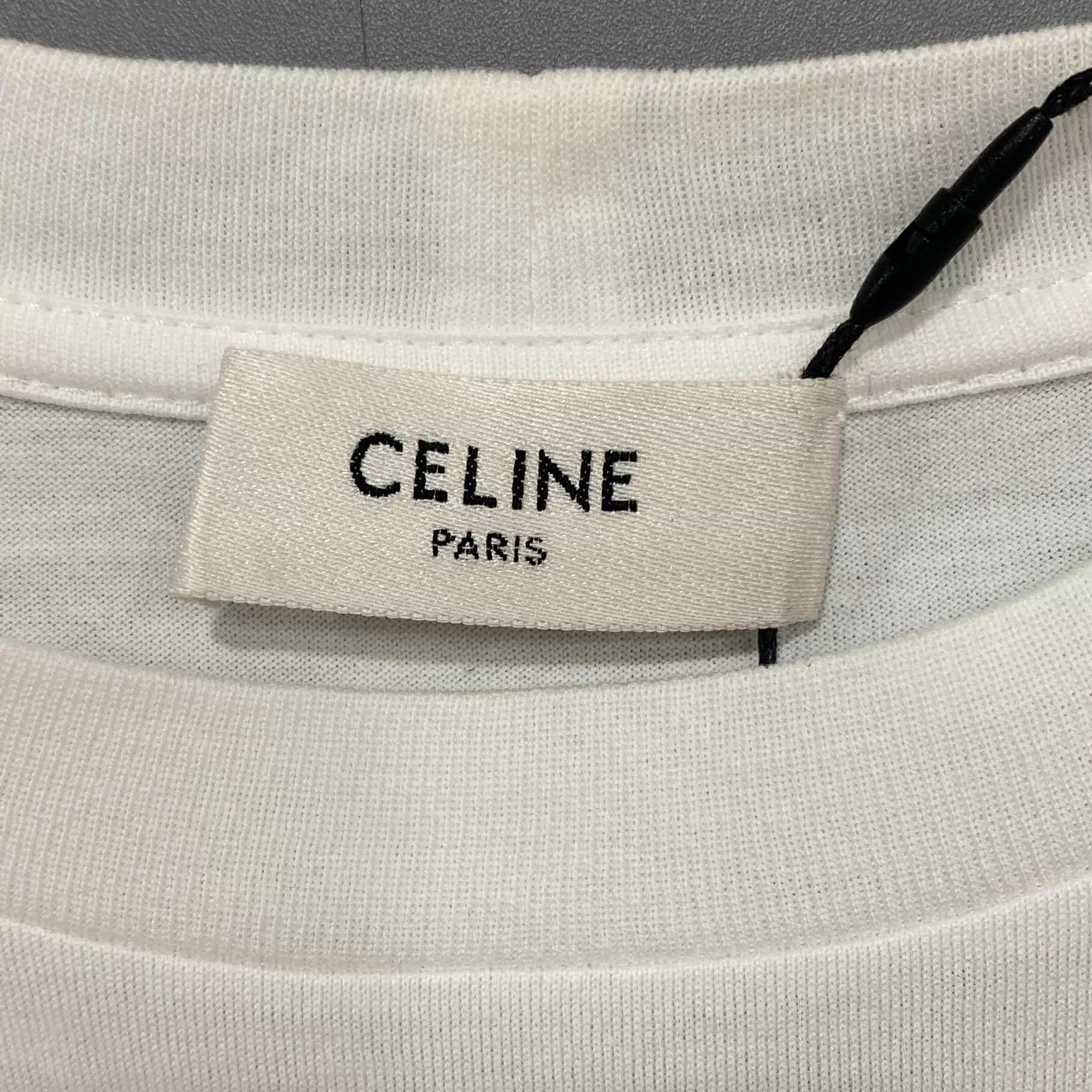 Celine Celine White Logo Short Sleeve S 95 New Size S / US 4 / IT 40 - 4 Thumbnail