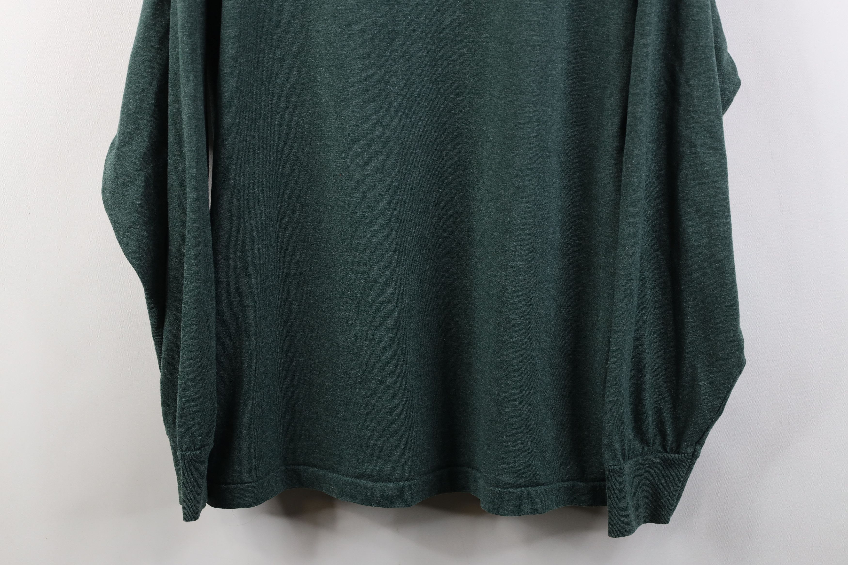 Vintage Vintage 90s Streetwear Long Sleeve T-Shirt Heather Green USA Size US XL / EU 56 / 4 - 3 Thumbnail