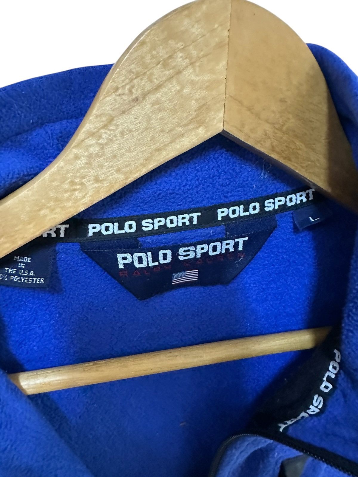 Polo Ralph Lauren × Vintage vintage polo sports half zipper fleece shirts Size US L / EU 52-54 / 3 - 5 Thumbnail