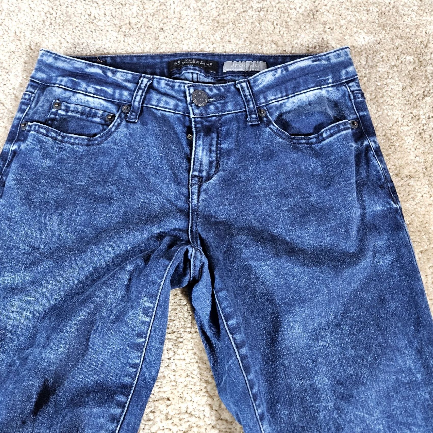 Aeropostale Aeropostale Jegging Jeans Dark Wash Distressed Women Size 6 Size 28" / US 6 / IT 42 - 2 Thumbnail