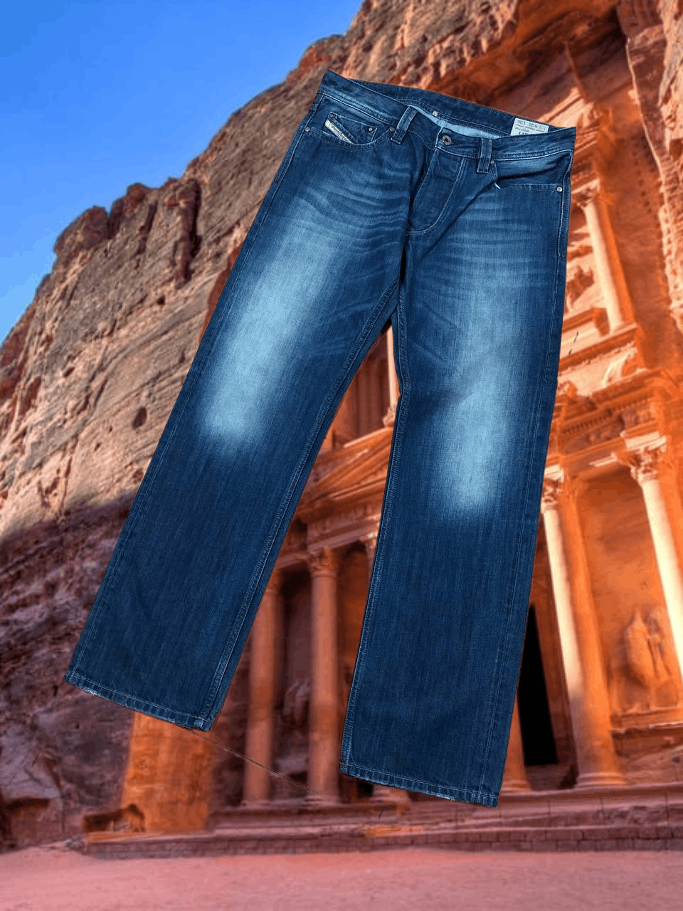 Diesel DIESEL LARKEE blue Distressed Jeans Vintage Crazy Y2K Size US 30 / EU 46 - 1 Thumbnail
