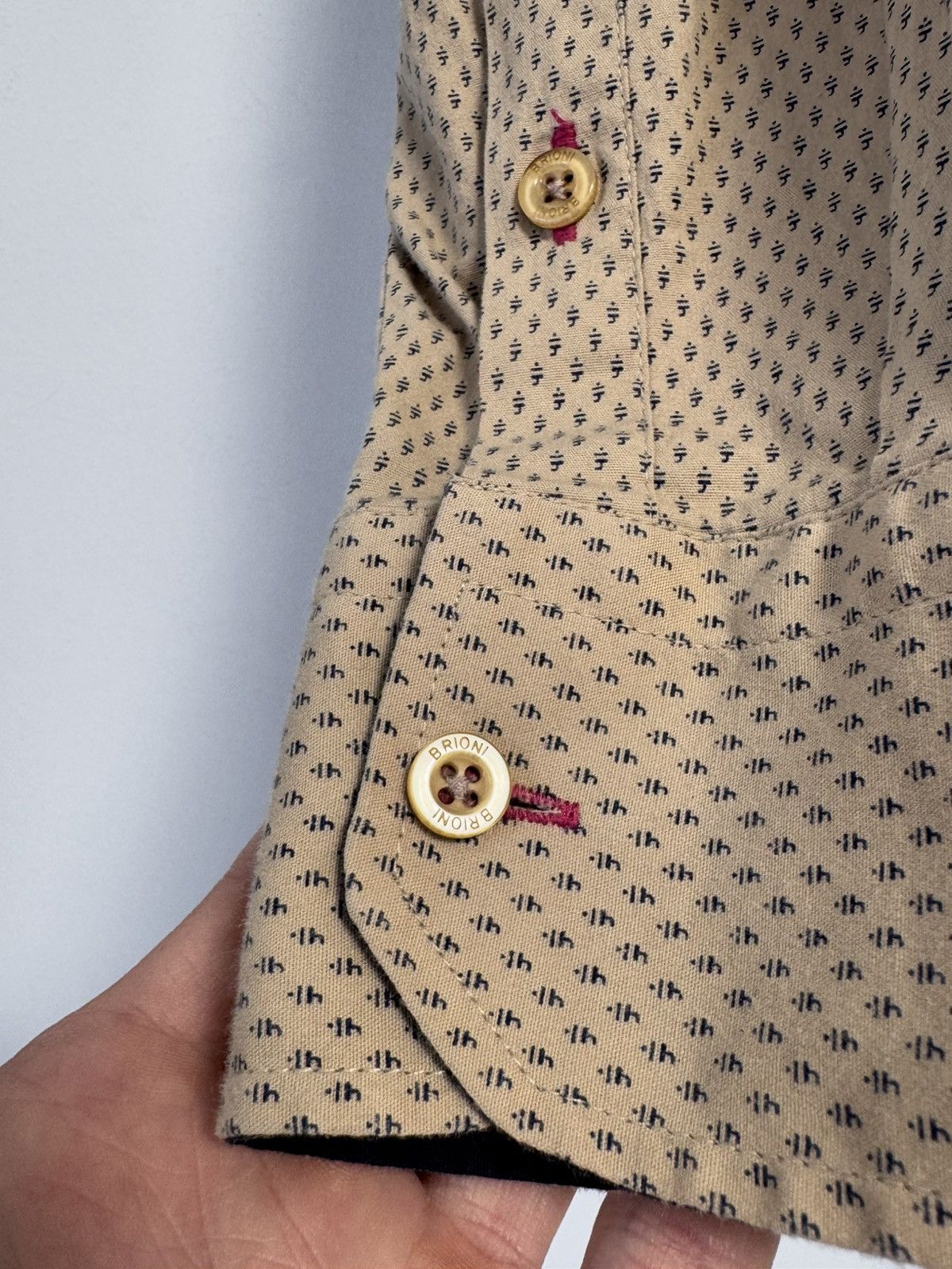 Brioni Brioni Button Up Shirt Luxury Size US S / EU 44-46 / 1 - 6 Thumbnail