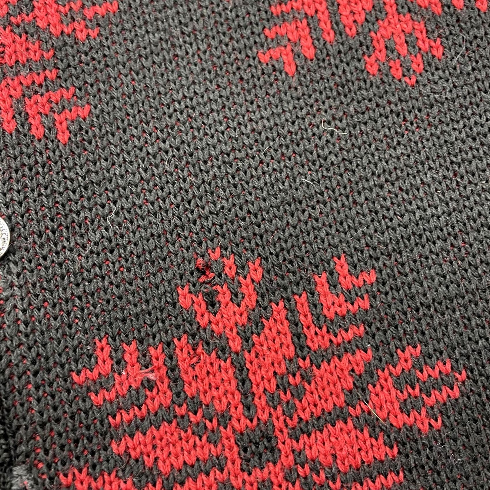 Pendleton VINTAGE Pendleton Sweater Cardigan Womens Large 100% Wool Fair Isle Snowflake Button Black Red Crew Neck Winter Holiday Ski Womens Size L / US 10 / IT 46 - 5 Thumbnail