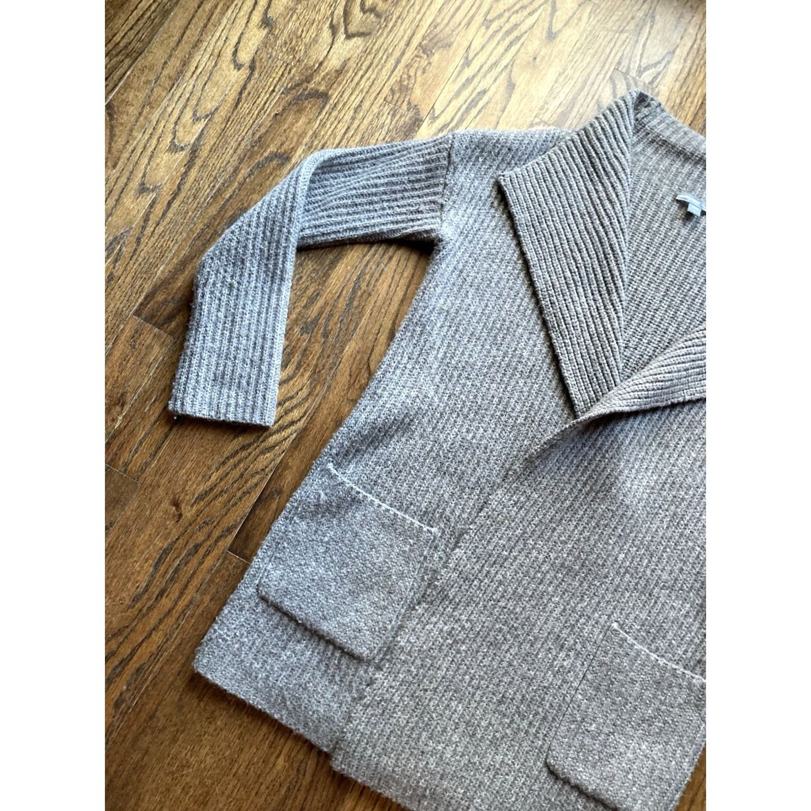 James Perse James Perse Cardigan Sweater Size 1 Womens Gray Wool Alpaca Blend Knit Open Front Drapey Size XS / US 0-2 / IT 36-38 - 2 Thumbnail