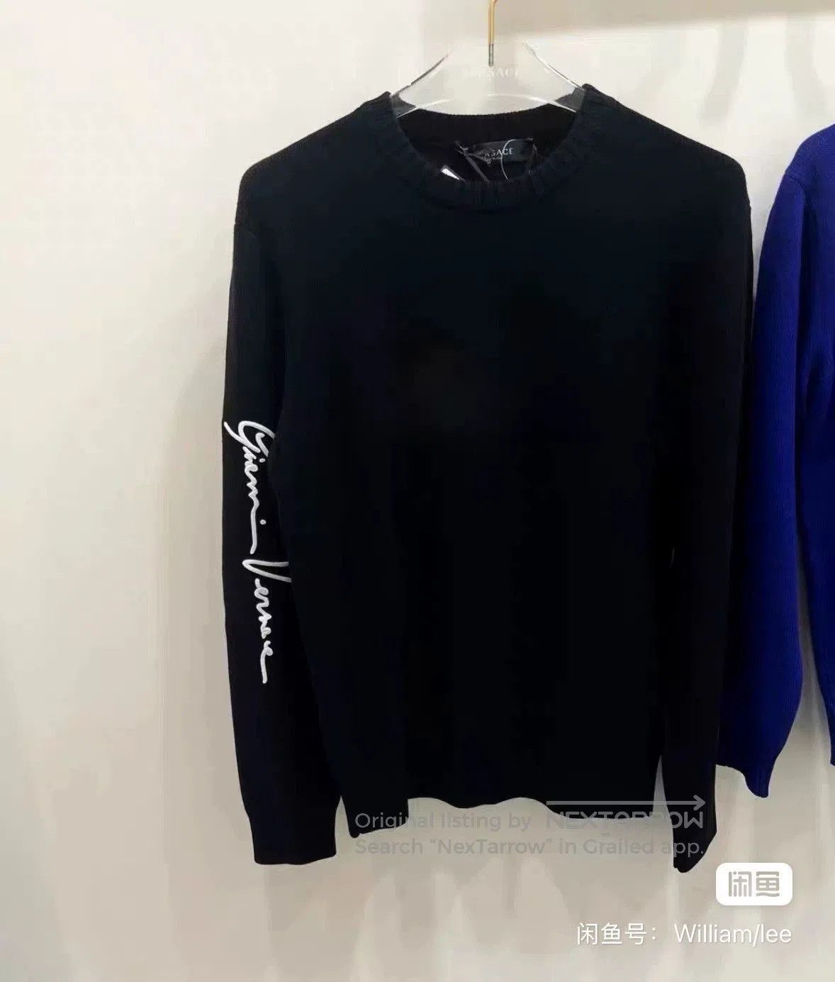 Versace versace men's black knitted sweater size 50. Size US M / EU 48-50 / 2 - 2 Thumbnail