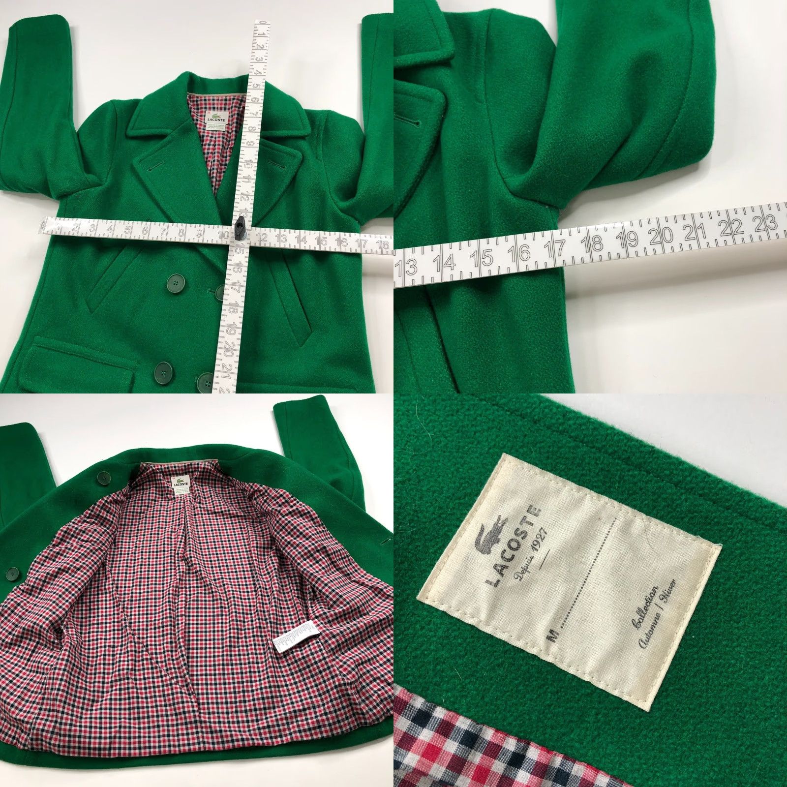 Lacoste Lacoste Blazer Jacket Wool Blend Double Breasted Green XS Women Regular Military/Business/Formal Style Blazer US XS Size XS / US 0-2 / IT 36-38 - 8 Thumbnail