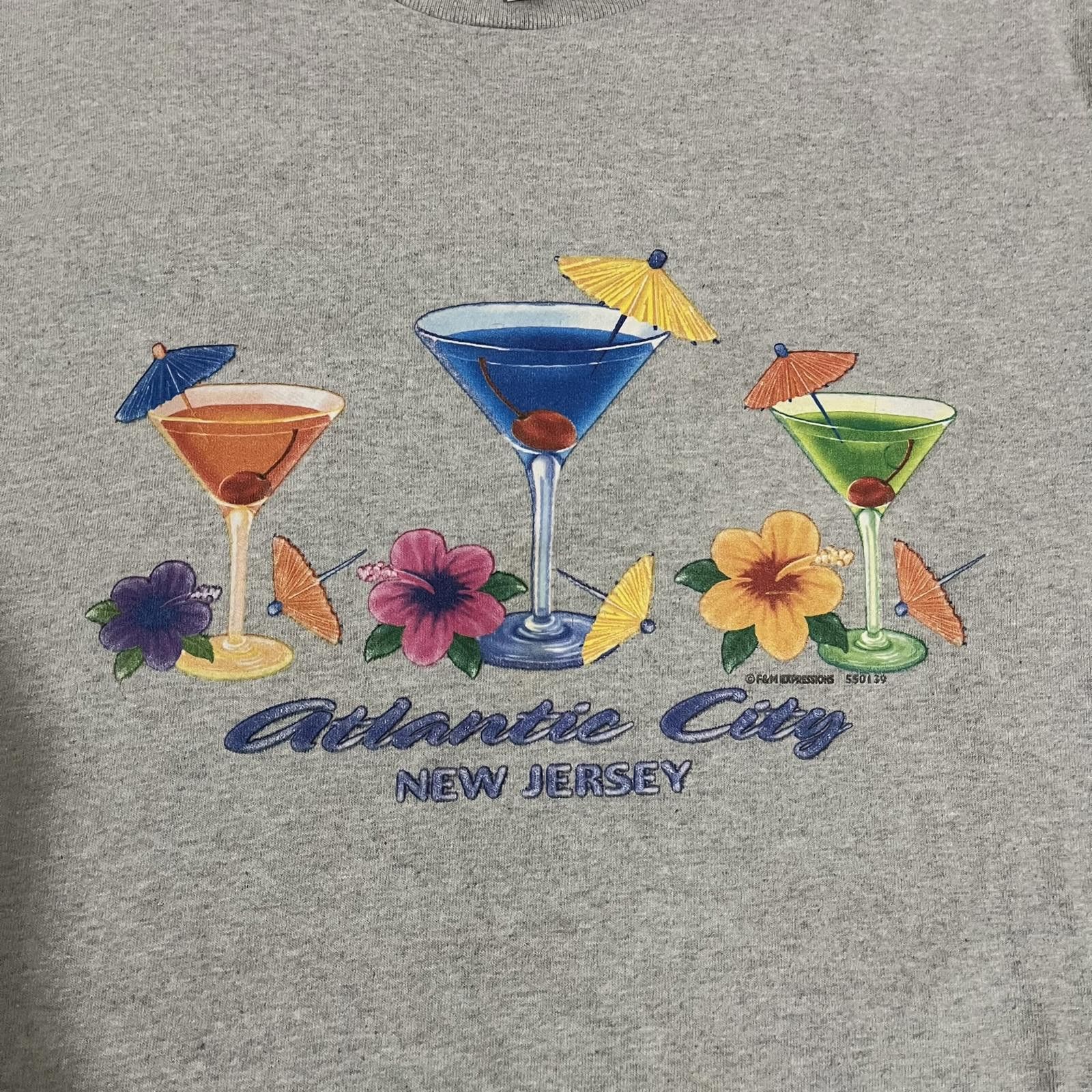 Aeropostale VTG 90s Atlantic City Single Stitch Grey Graphic Tee Size XS / US 0-2 / IT 36-38 - 3 Thumbnail