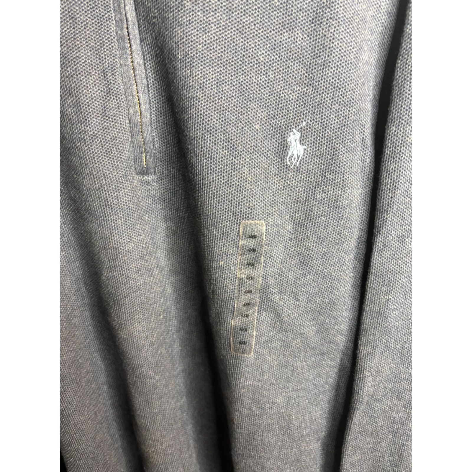 Polo Ralph Lauren Polo Ralph Lauren Sweater Mens 4XB Blue Pima Cotton 1/4 Zip Mock Neck Pony Size US XXL / EU 58 / 5 - 3 Thumbnail