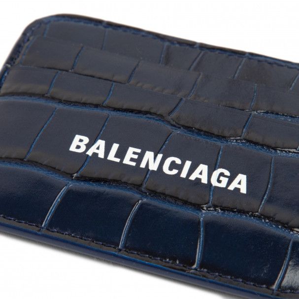 Balenciaga o1srvl11e1124 Size: OS / Cash Card Holder in Navy/White Size ONE SIZE - 3 Thumbnail