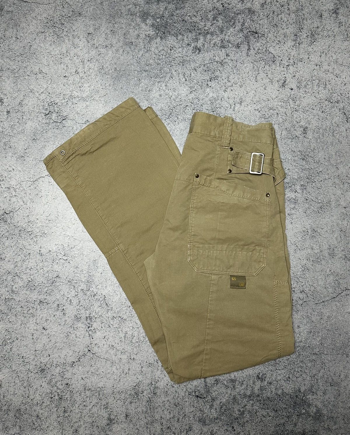 G-Star Vintage G Star Raw Military Style Y2K Distressed Baggy Pants Size US 32 / EU 48 - 10 Thumbnail