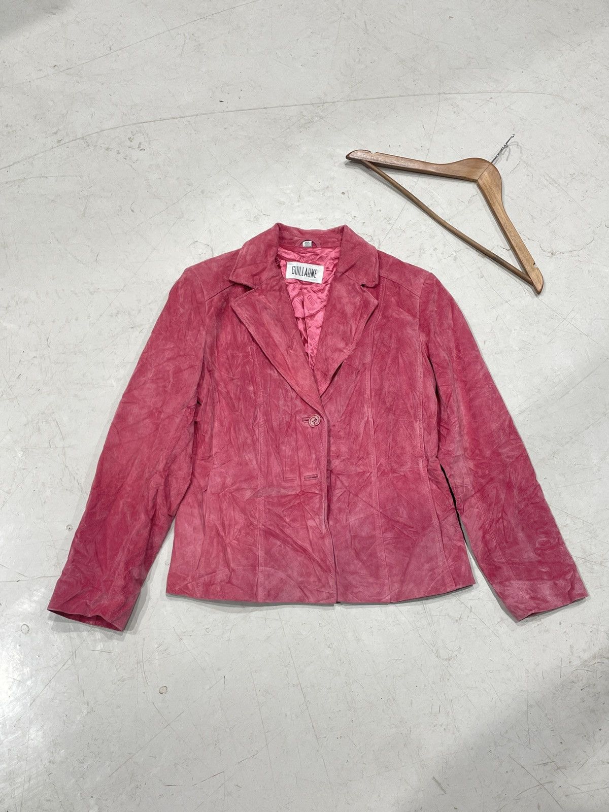 Danier × Vintage Pink Fitted Suede Guillaume Jacket Size M / US 6-8 / IT 42-44 - 2 Thumbnail