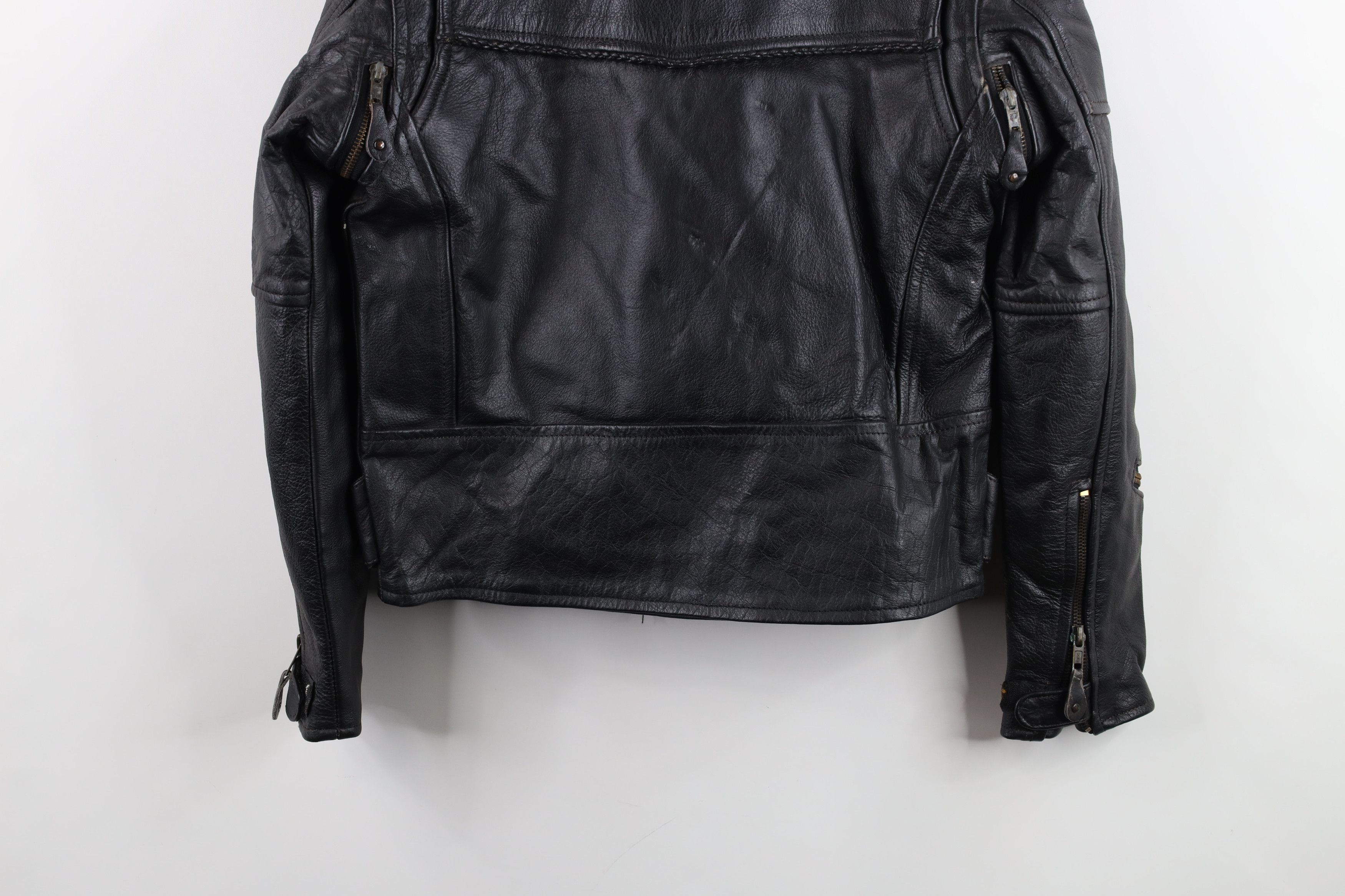 Vintage Vintage 90s Streetwear Braided Leather Motorcycle Jacket Size US M / EU 48-50 / 2 - 17 Thumbnail