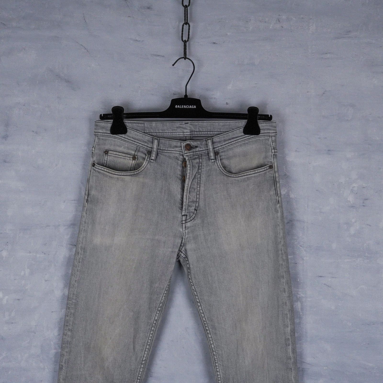 Acne Studios Acne studios river worn gray denim slim fit jeans pants Size US 31 - 2 Thumbnail