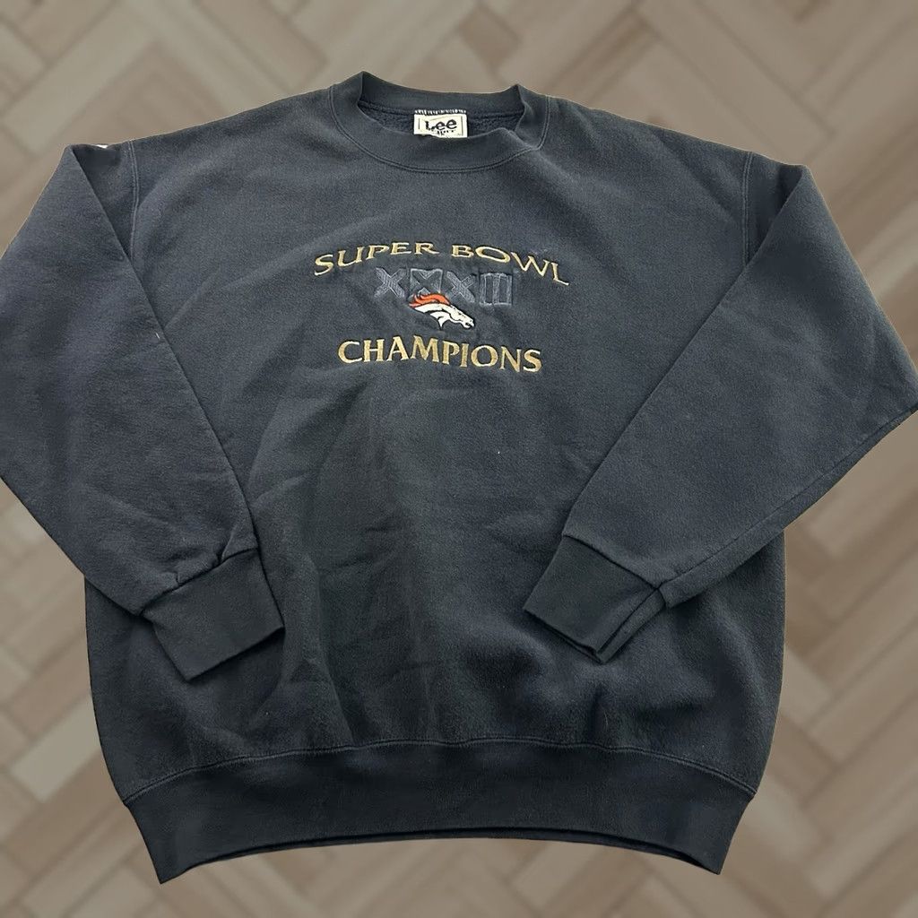 Lee VINTAGE Lee Denver Broncos Super Bowl 32 Pullover Sweatshirt Men L Blue Size US L / EU 52-54 / 3 - 1 Thumbnail