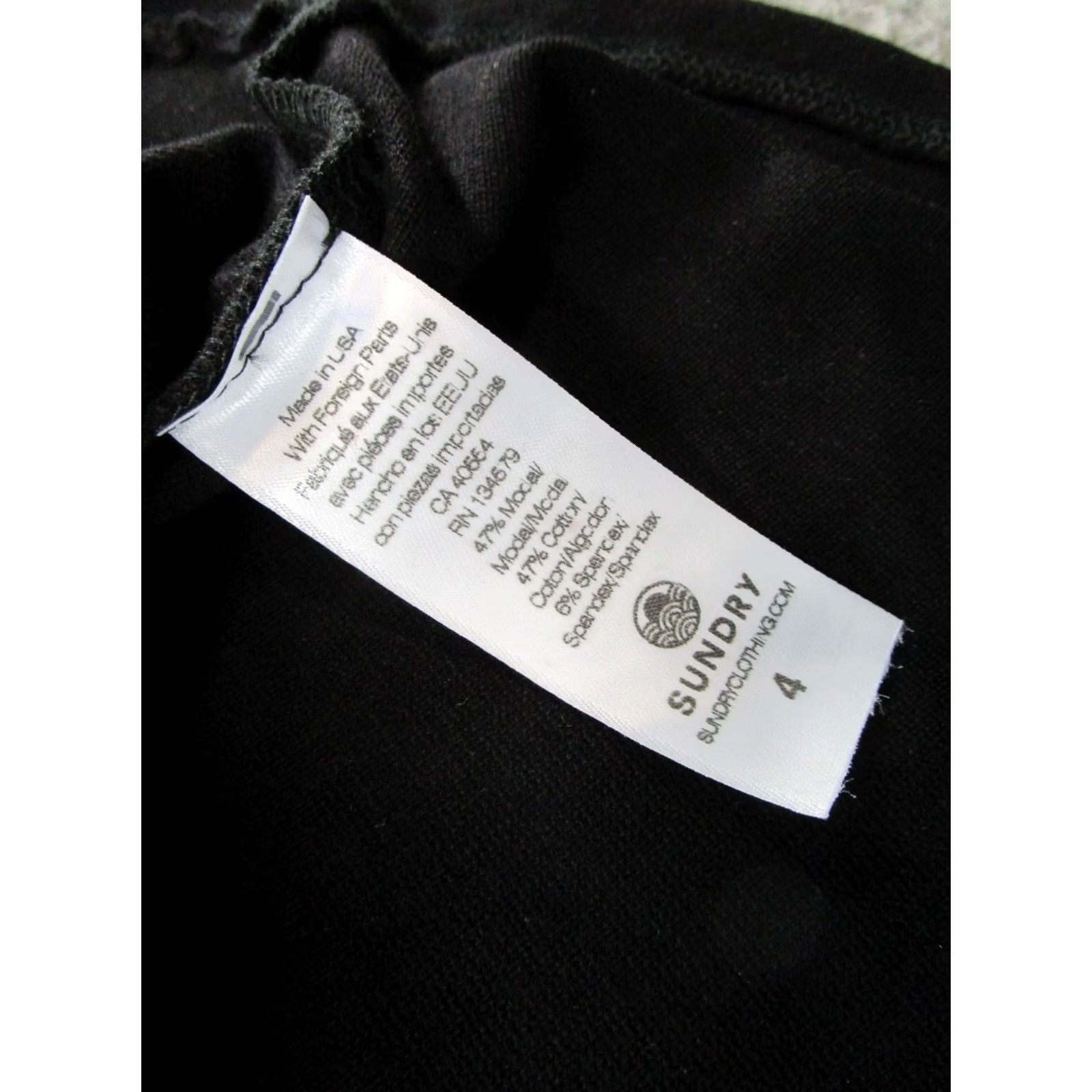 Sundry Sundry Skirt Women's Black Pencil Athletic Casual Mini Short Size 4 USA Made NEW Size 27" / US 4 / IT 40 - 4 Thumbnail