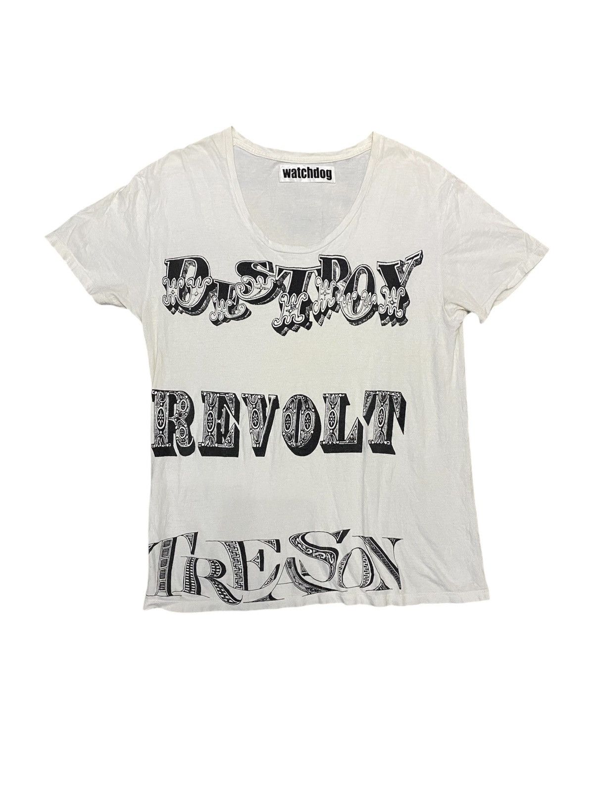 Yasuyuki Ishii 2000s WatchDog Jp Destroy poem tee Size US M / EU 48-50 / 2 - 1 Thumbnail