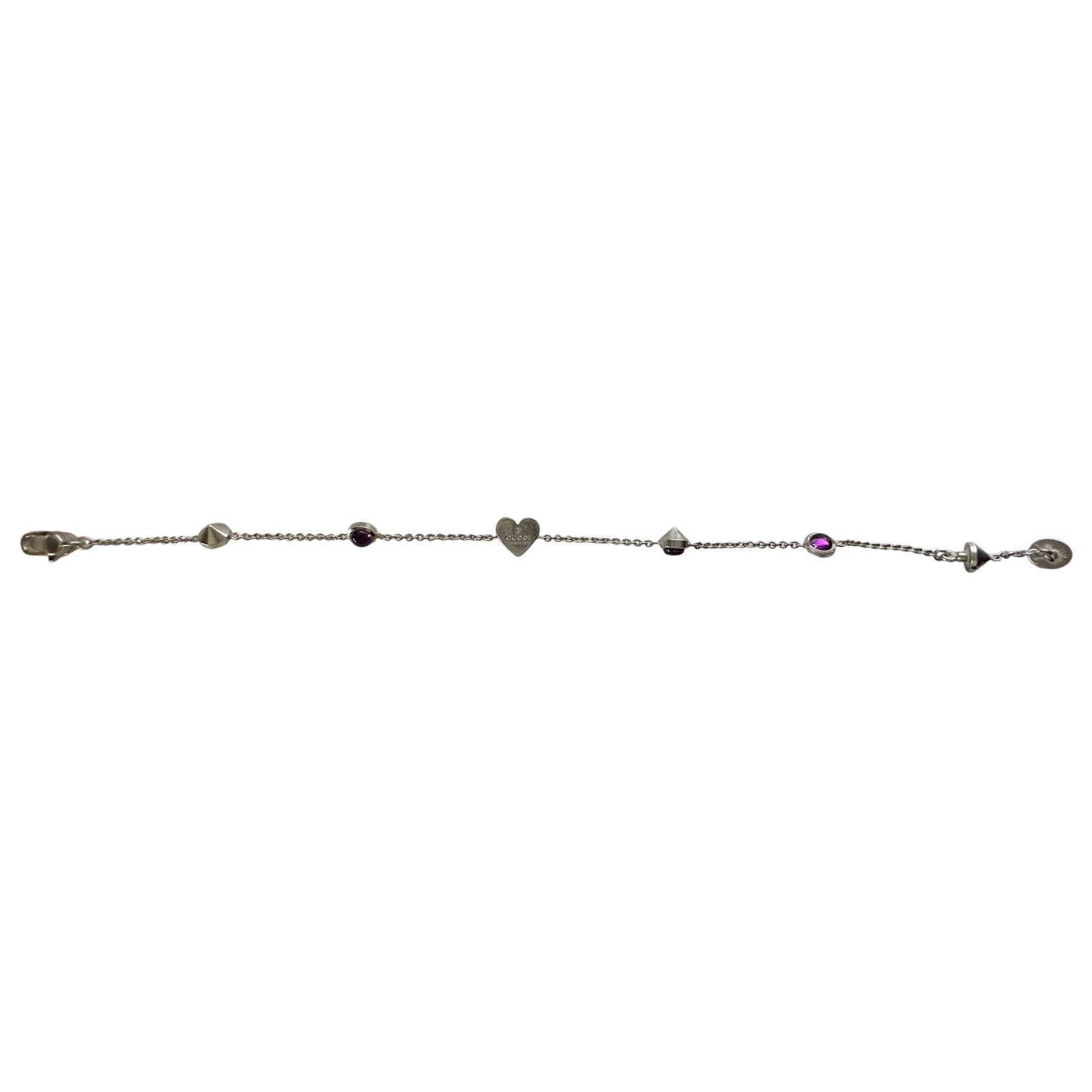 Gucci Gucci Heart Tag Amethyst Bracelet #17 Size ONE SIZE - 7 Thumbnail