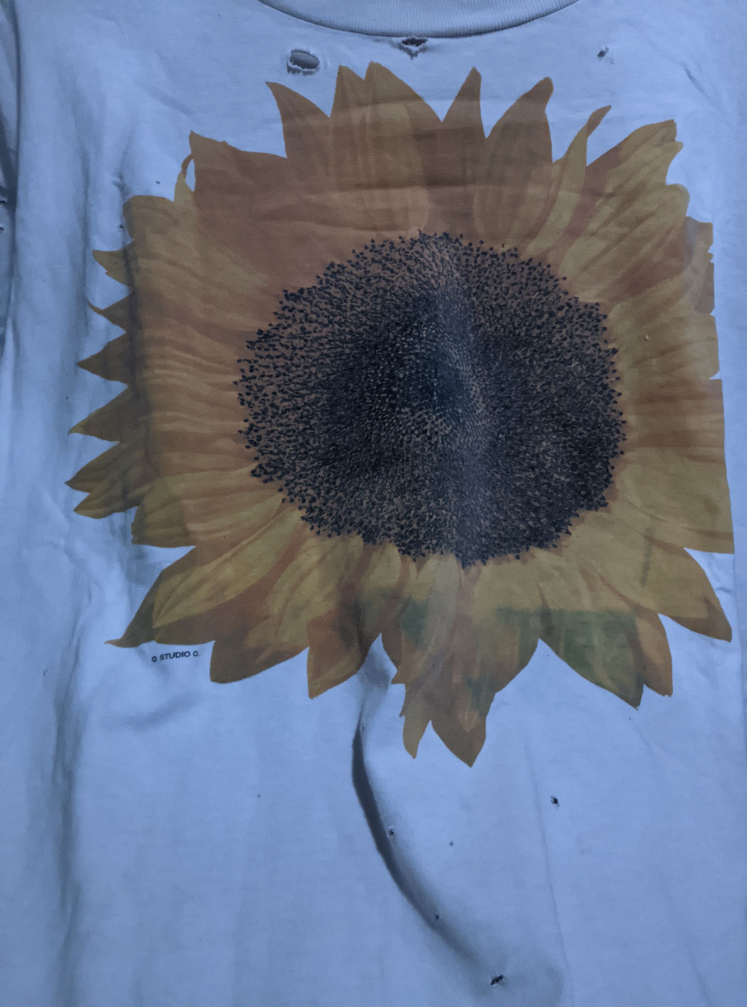 Vintage Vintage 90s thrashed sunflower art distressed grunge ERD Size US XL / EU 56 / 4 - 5 Thumbnail