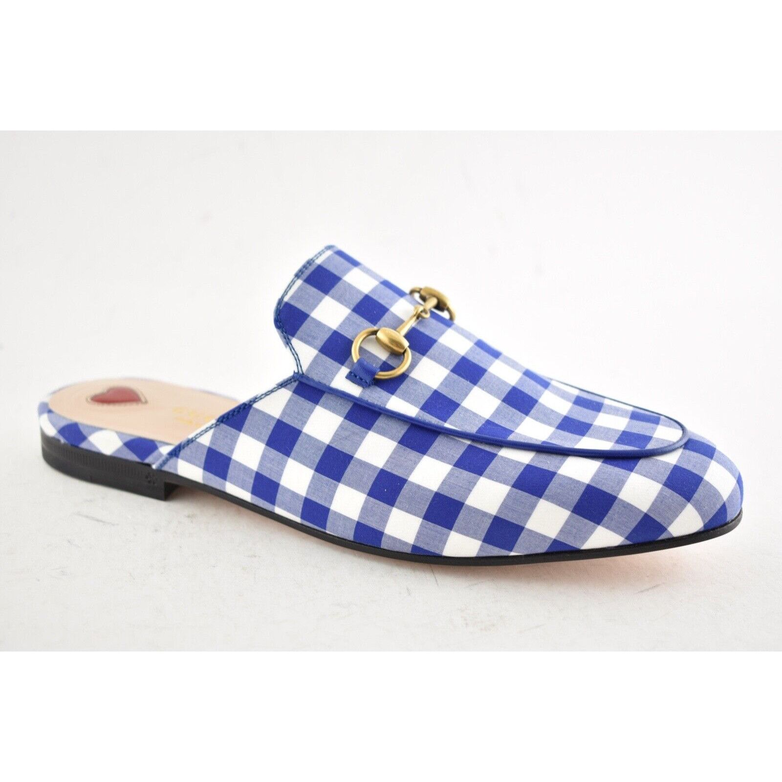 Gucci Gucci Princetown Blue White Plaid Check Slide Loafer Mule Size US 6 / IT 36 - 5 Thumbnail