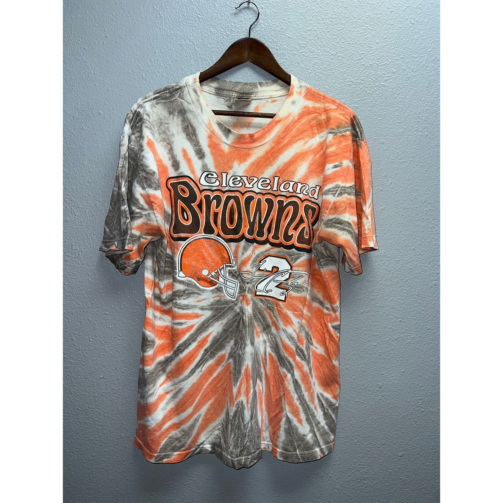 Vintage Vintage Cleveland Browns Shirt Tim Couch Tie Dye NFL Tee 90s Size US L / EU 52-54 / 3 - 1 Thumbnail