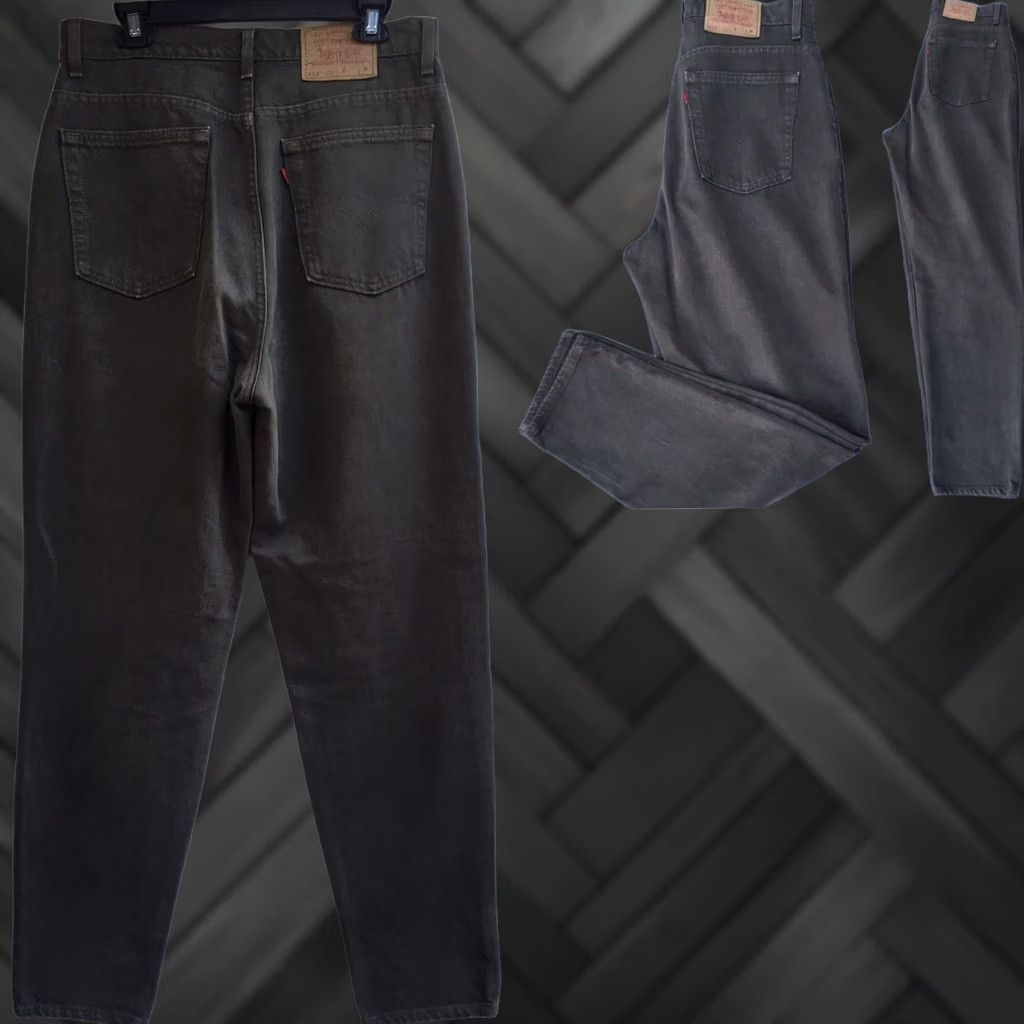 Levi's VINTAGE Levi's 512 Jeans Slim Fit Tapered Leg High Waist 16 REG 34" Waist USA Made Green 1990s Mens} Size 38" / US 16 / IT 52 - 1 Thumbnail