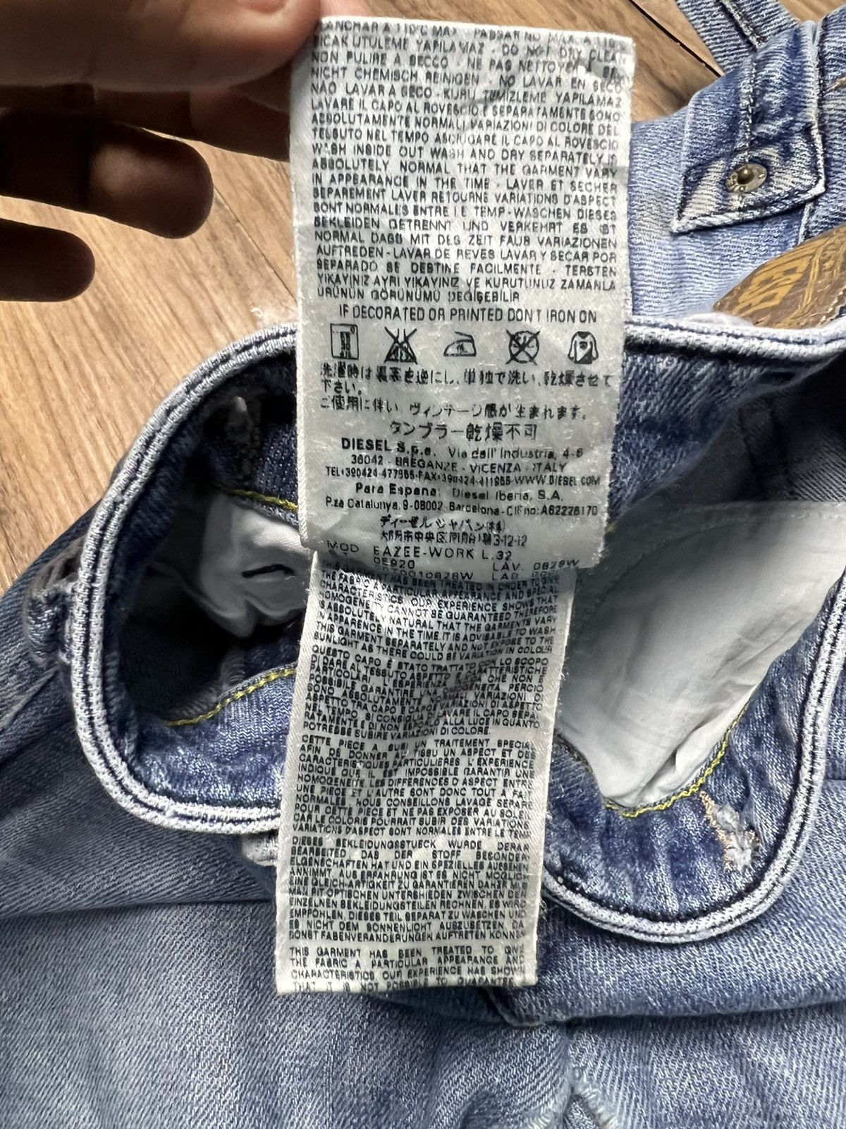 Diesel Diesel SIZZEE W23 L32 Jeans - Carpenter Stretch (43) Size 23" - 13 Thumbnail