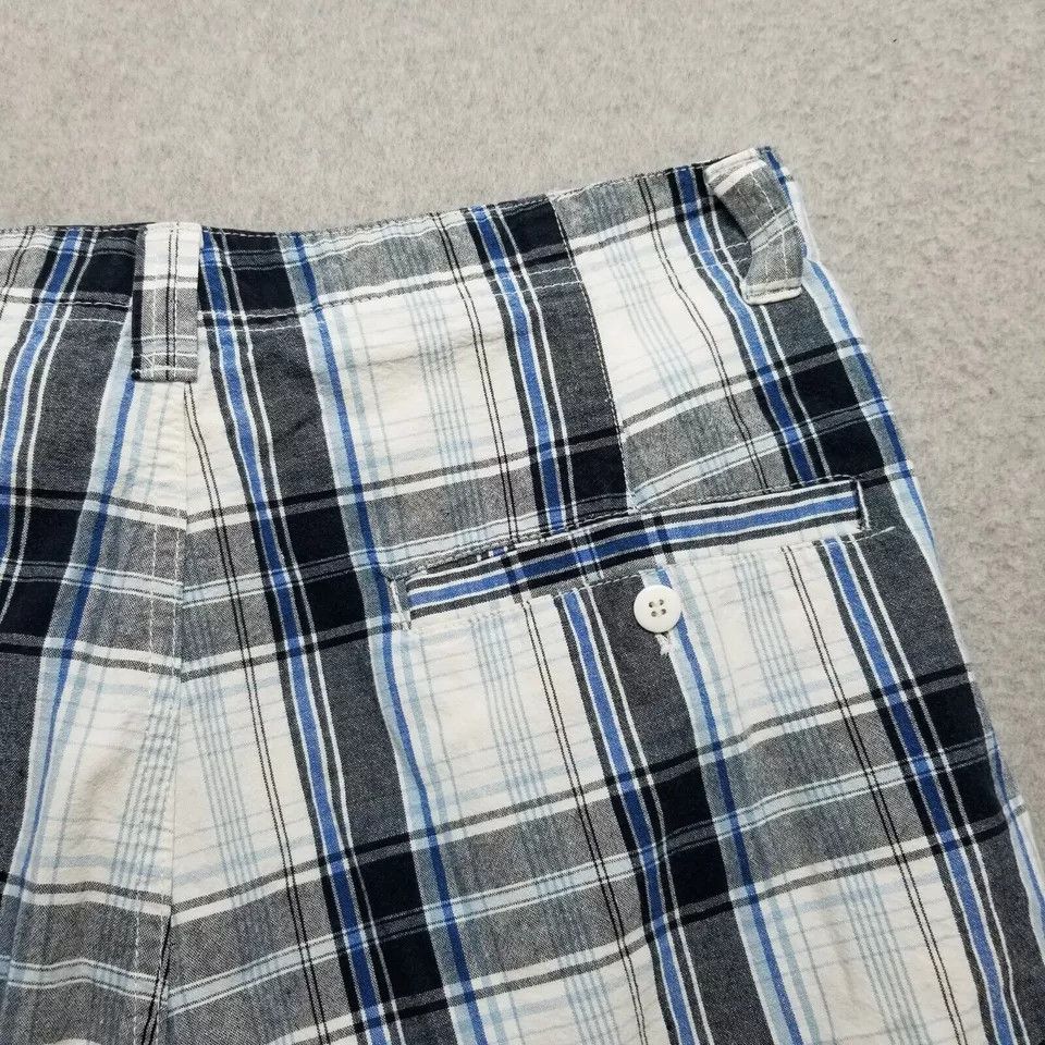 Southpole Southpole Shorts Mens 36 White Plaid Pockets Chino Casual Size US 36 / EU 52 - 9 Thumbnail