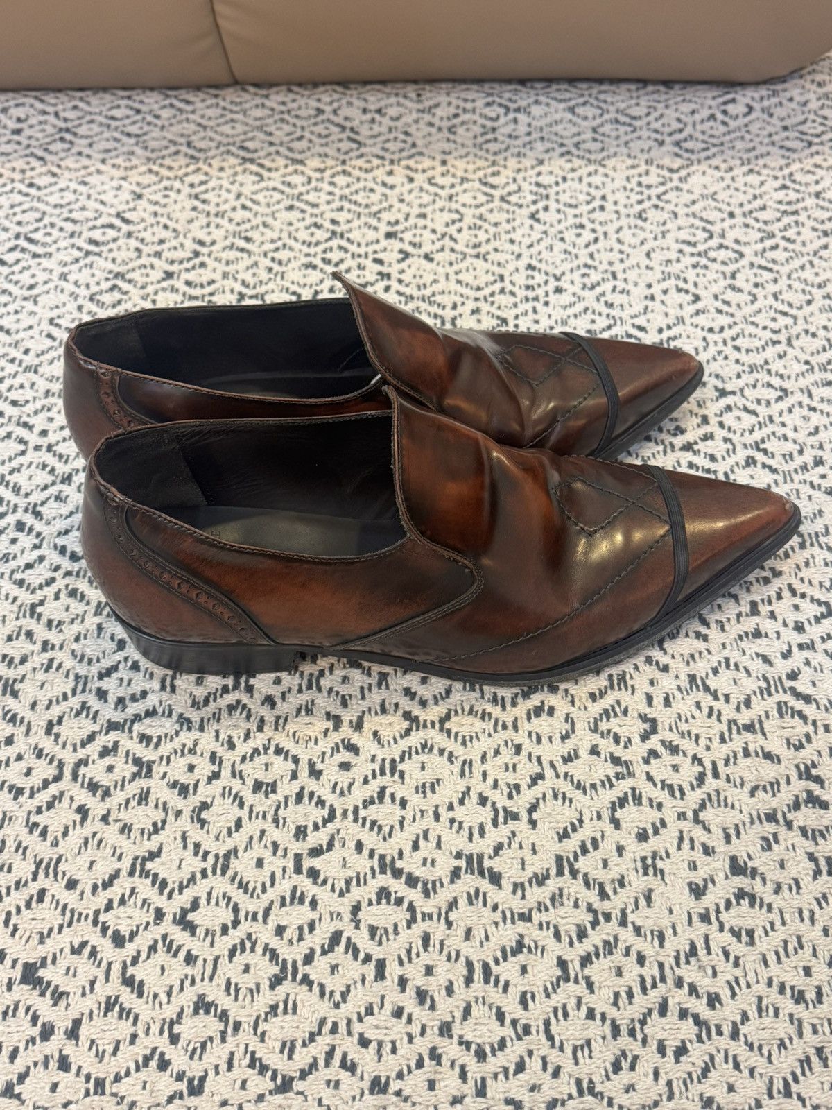 Stefan Cooke Stefan Cooke Brown Pointy Single Loafers Size US 10 / EU 43 - 5 Thumbnail