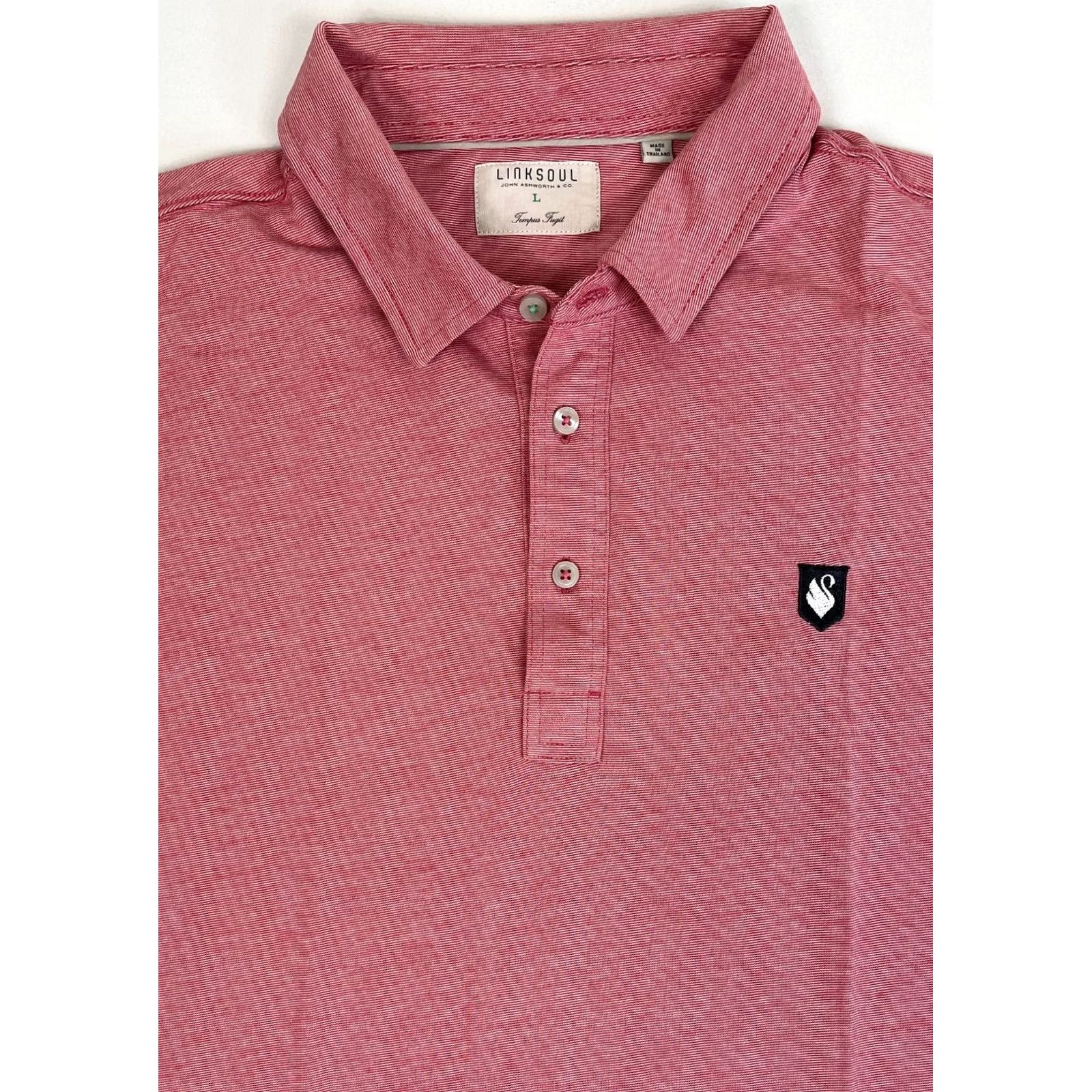 Vintage Linksoul Polo Shirt Men’s Short Sleeve Luxury Cotton Sz L Pink Polo Men Ladies? Size US L / EU 52-54 / 3 - 2 Thumbnail
