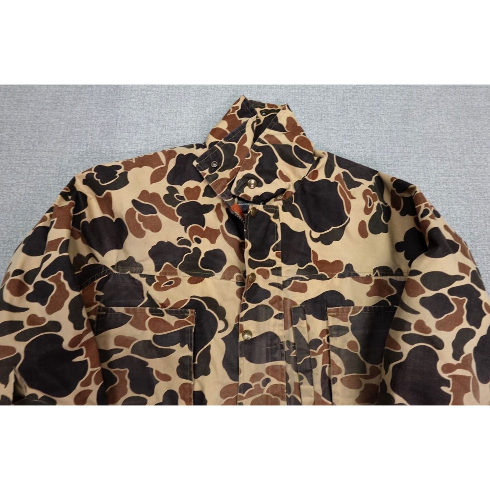 Vintage VINTAGE 10X Jacket Camouflage Brown Mid-Length Full Zip Pockets Outdoor Hunting Men M Black? Size US M / EU 48-50 / 2 - 2 Thumbnail