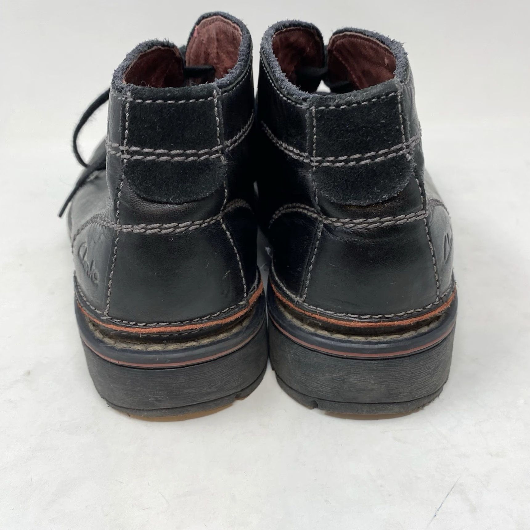 Clarks Clarks Boot Chukka Ankle Boots Men 8 Black Leather Rugged Distressed Lug Sole Casual Shoes Mens Size US 8 / EU 41 - 3 Thumbnail