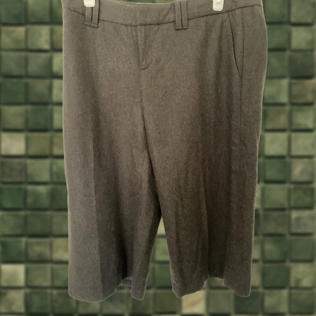 Banana Republic VINTAGE Banana Republic Wool Blend Capri Dark Gray Dress Pant Womens SZ 10 #720 Size 32" / US 10 / IT 46 - 1 Thumbnail
