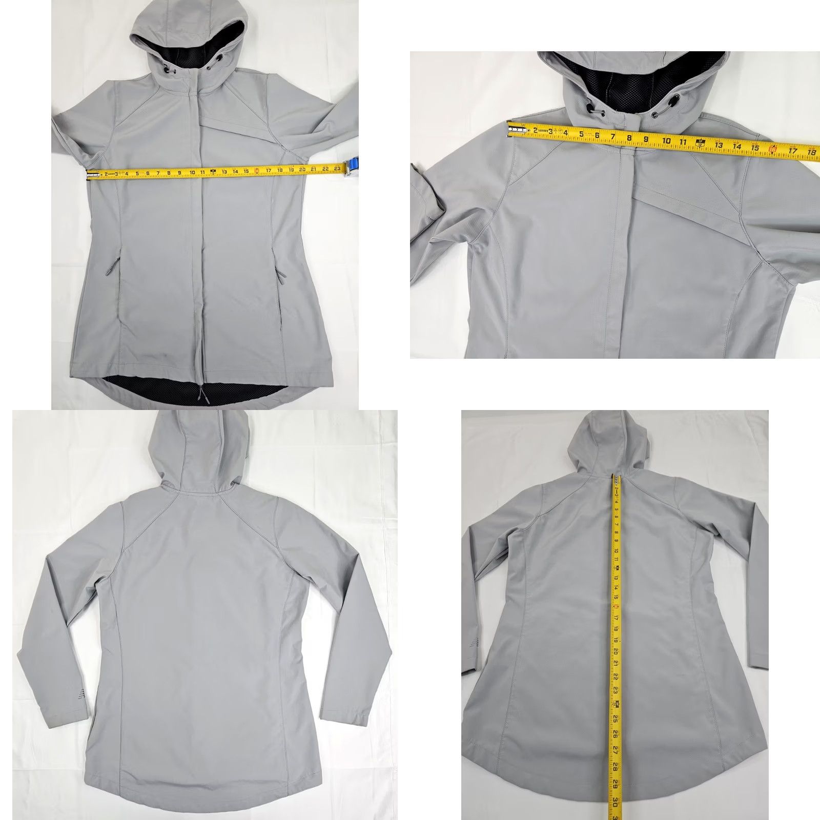 New Balance New Balance Softshell Hooded Water Resistant Jacket Women L Gray Full Zip Size L / US 10 / IT 46 - 8 Thumbnail