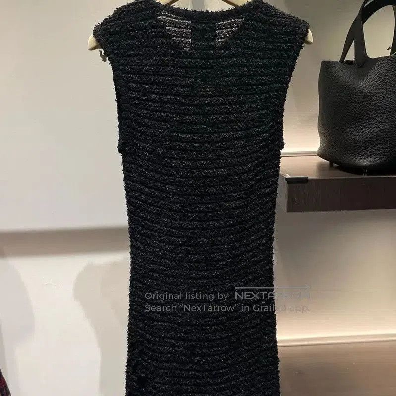 Chanel Chanel Black Knit Dress Size S . Size S / US 4 / IT 40 - 2 Thumbnail