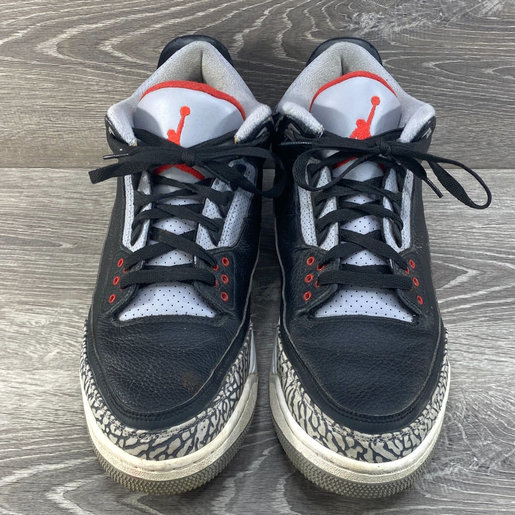 Nike Nike Air Jordan 3 Retro OG Black Cement 2017 Mens 13 854262-001 Black Red White Nike Air Jordan Sneaker Basketball Casual Retro Shoes Size US 12 / EU 45 - 3 Thumbnail