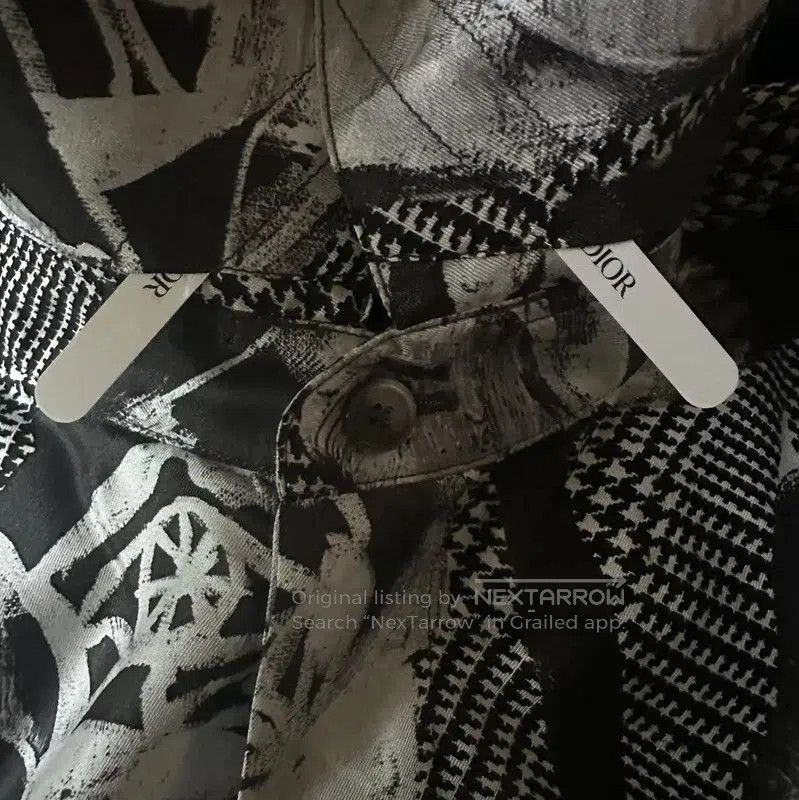 Dior Dior Black and Gray Silk Long Sleeve Shirt . Size US M / EU 48-50 / 2 - 3 Thumbnail