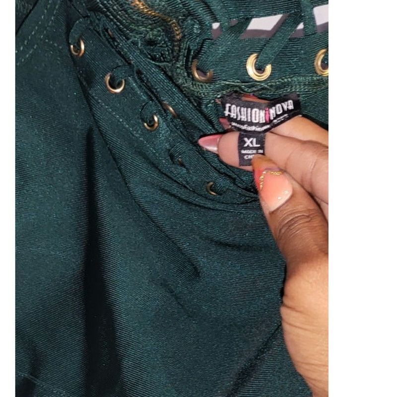 Other Fashion Nova Green OffShoulder Bandage Bodycon Dress Size XL Size XL / US 12-14 / IT 48-50 - 6 Thumbnail