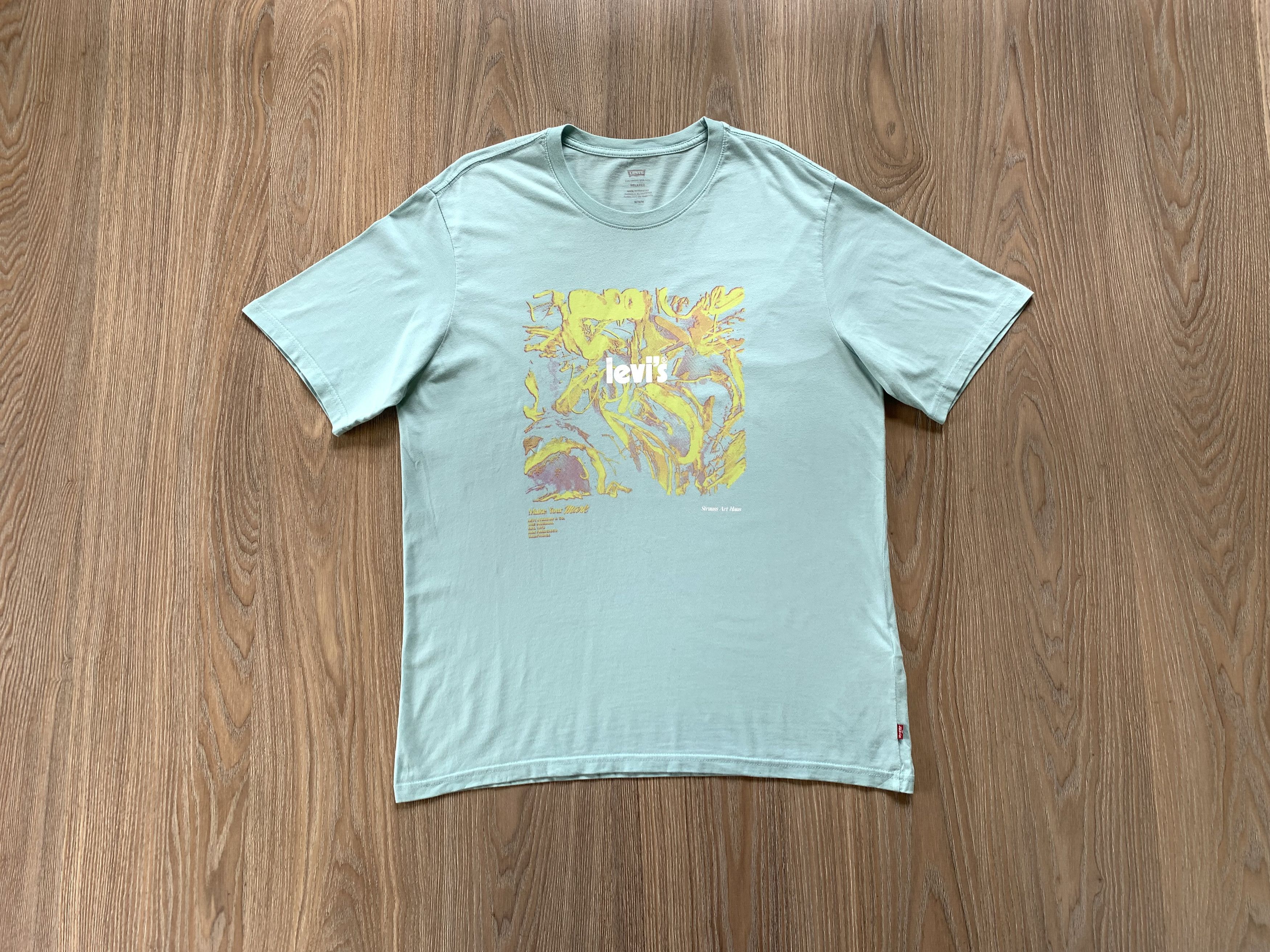 Levi's Levis Printed Turquoise T Shirt Size US M / EU 48-50 / 2 - 1 Thumbnail