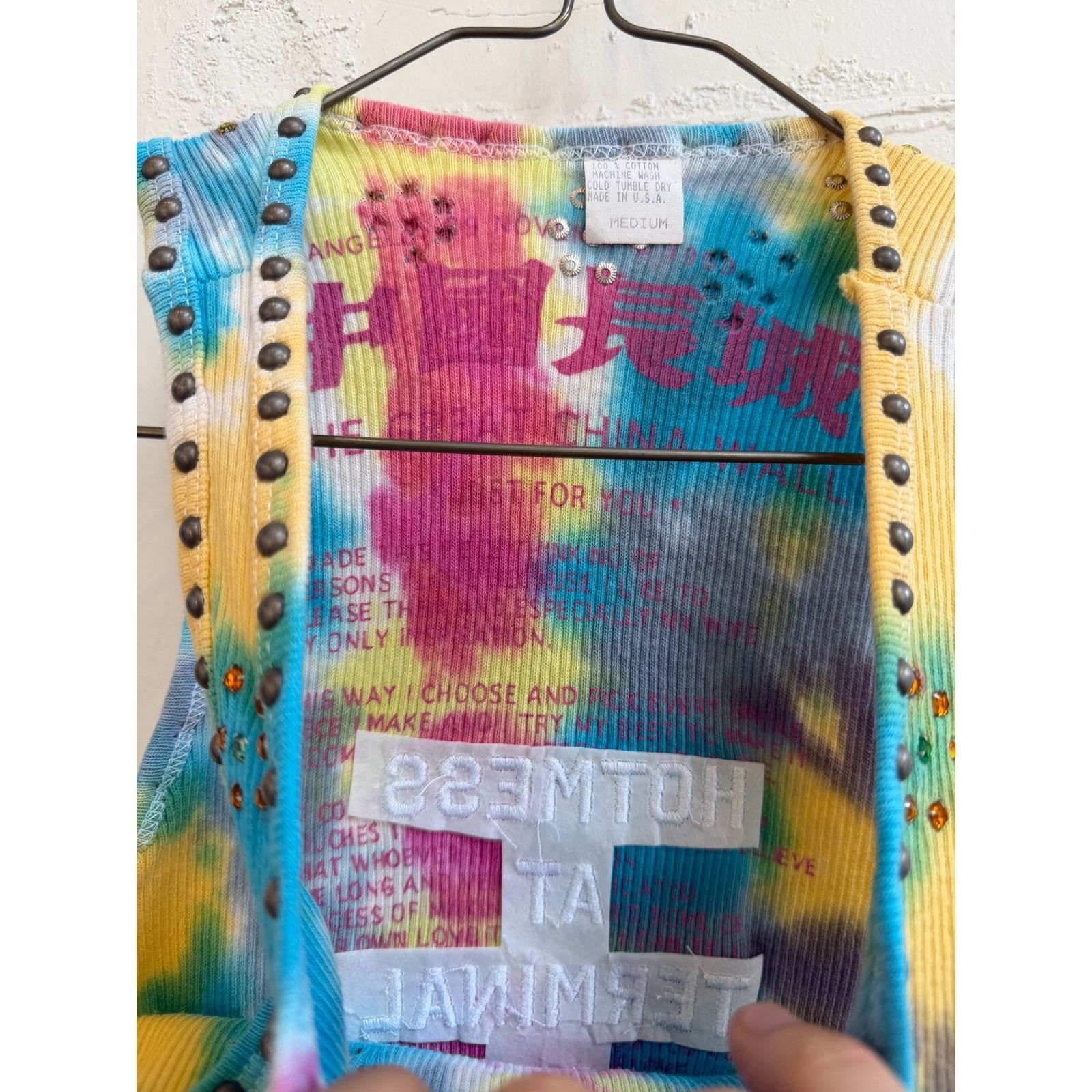 The Great China Wall Great China Wall x Hot Mess Tie Dye Studded Tank Top Size M / US 6-8 / IT 42-44 - 3 Thumbnail