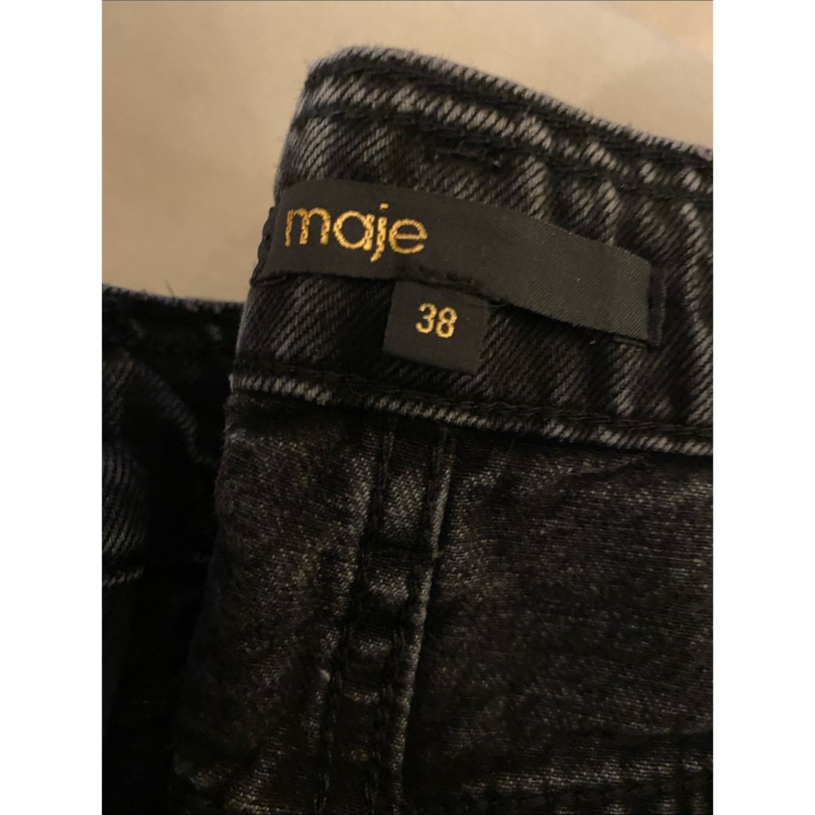 Maje MAJE $510 Black High-waisted loose-fit jeans FR 38 US MED 10 Size 30" / US 8 / IT 44 - 6 Thumbnail